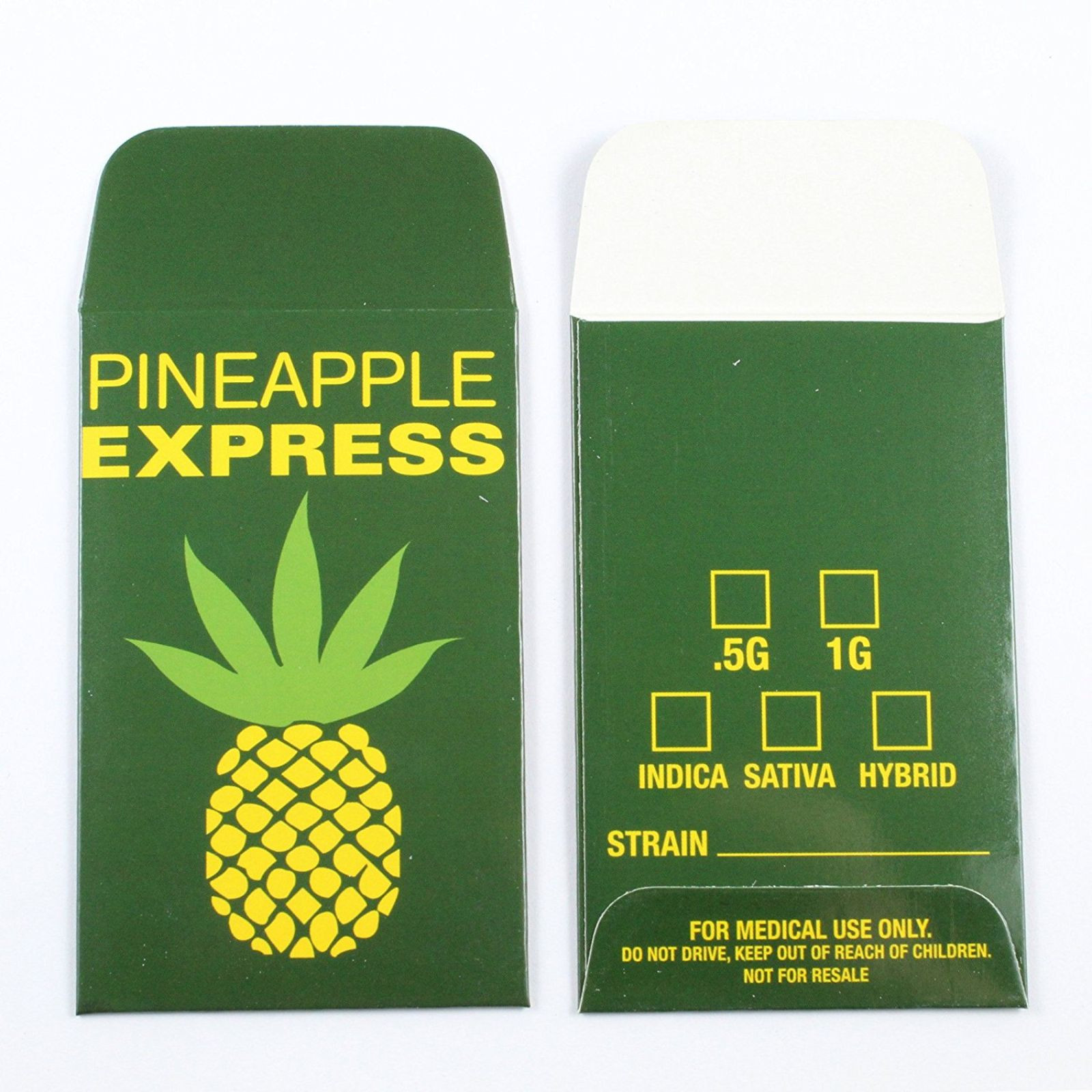 Shatter Labels 25 PINEAPPLE EXPRESS Strain Concentrate Envelopes by