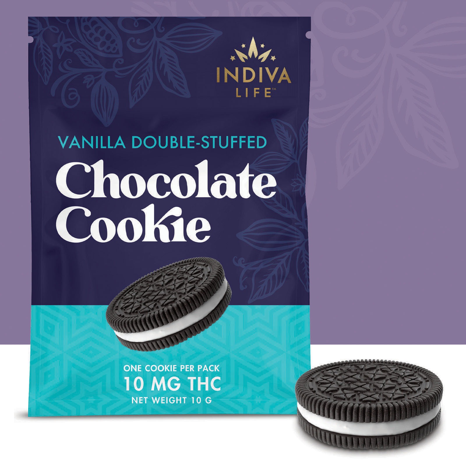 Indiva Indiva Life Vanilla DoubleStuffed Chocolate Cookie Leafly