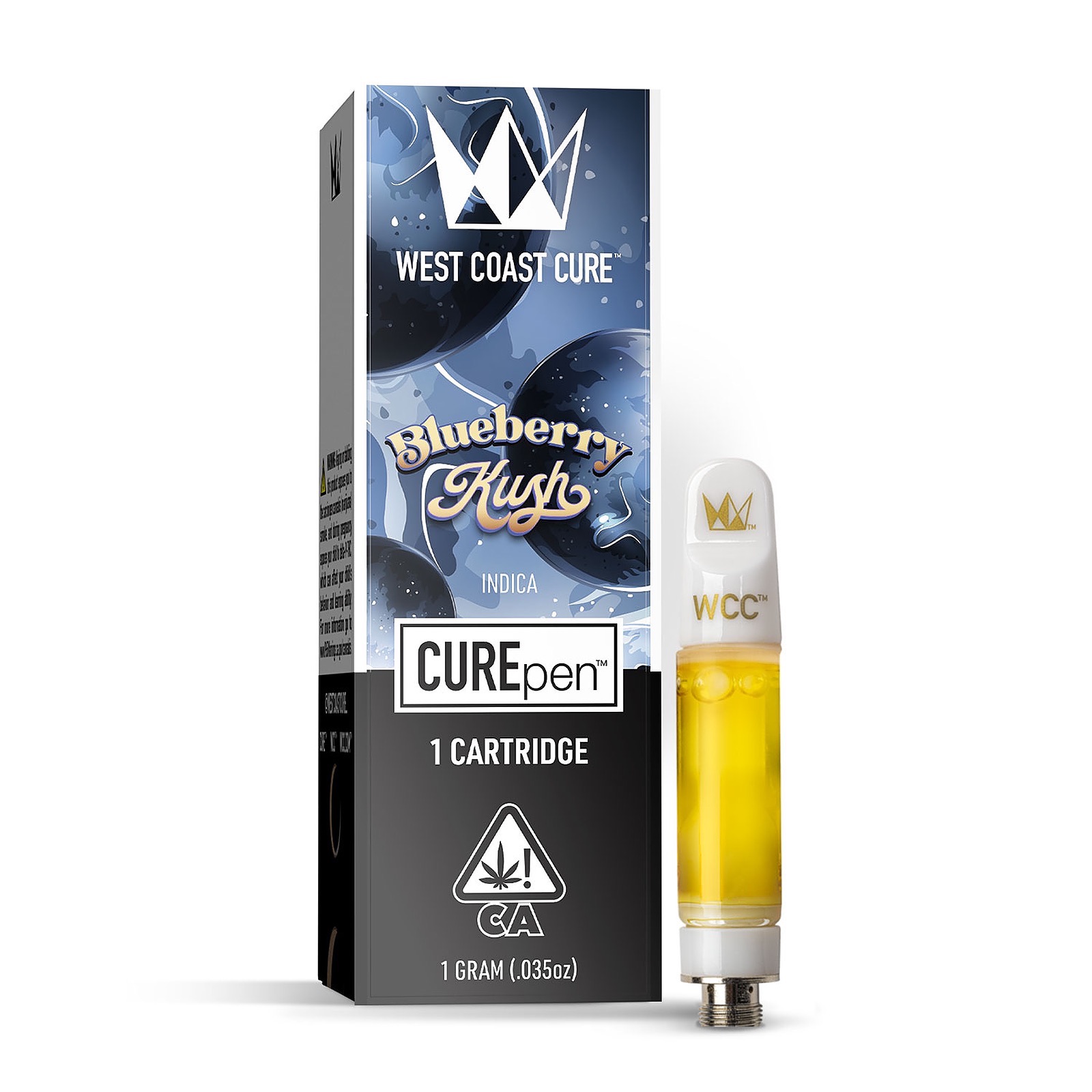West Coast Cure Blueberry Kush CUREpen Cartridge 1g Leafly