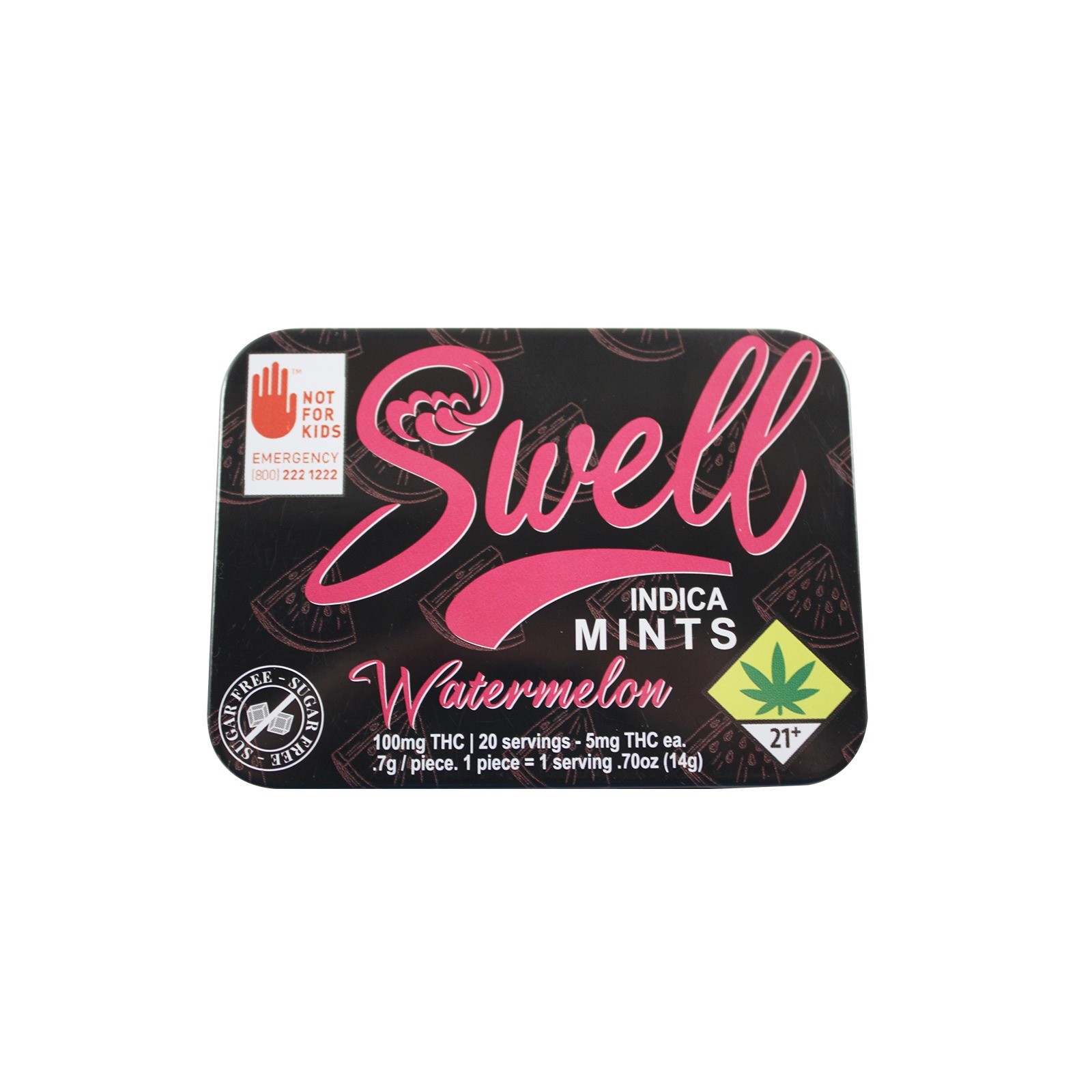 Swell Cannabis Indica Watermelon Mints 100mg 20pack Leafly