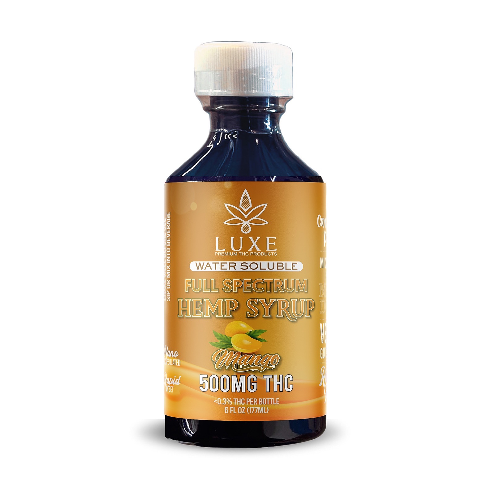 Luxe THC | 25% OFF with code LEAFLY: 500mg THC Mango Syrup | Hemp ...