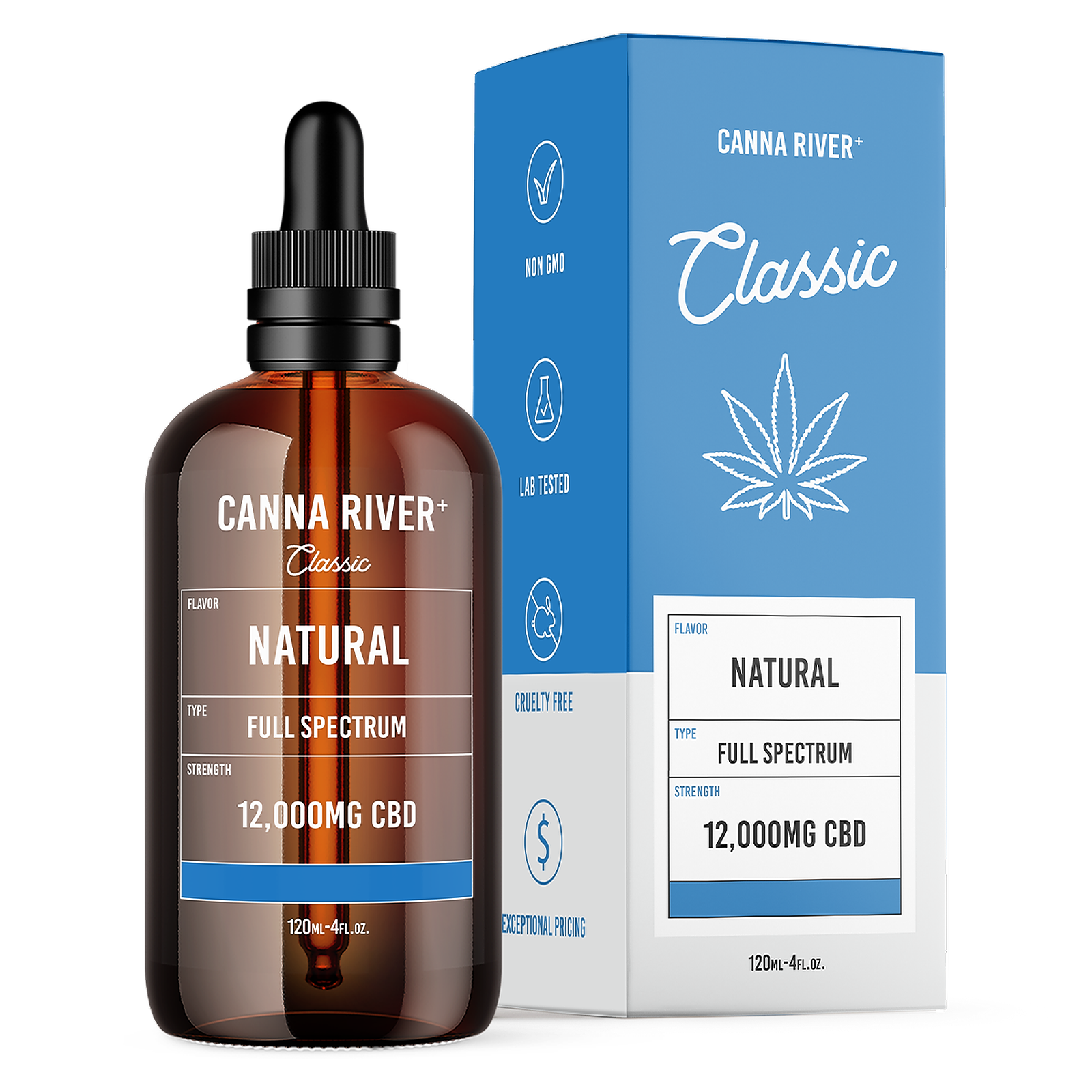 Canna River: Full Spectrum Tincture - Natural / 12,000mg / 120mL | Leafly