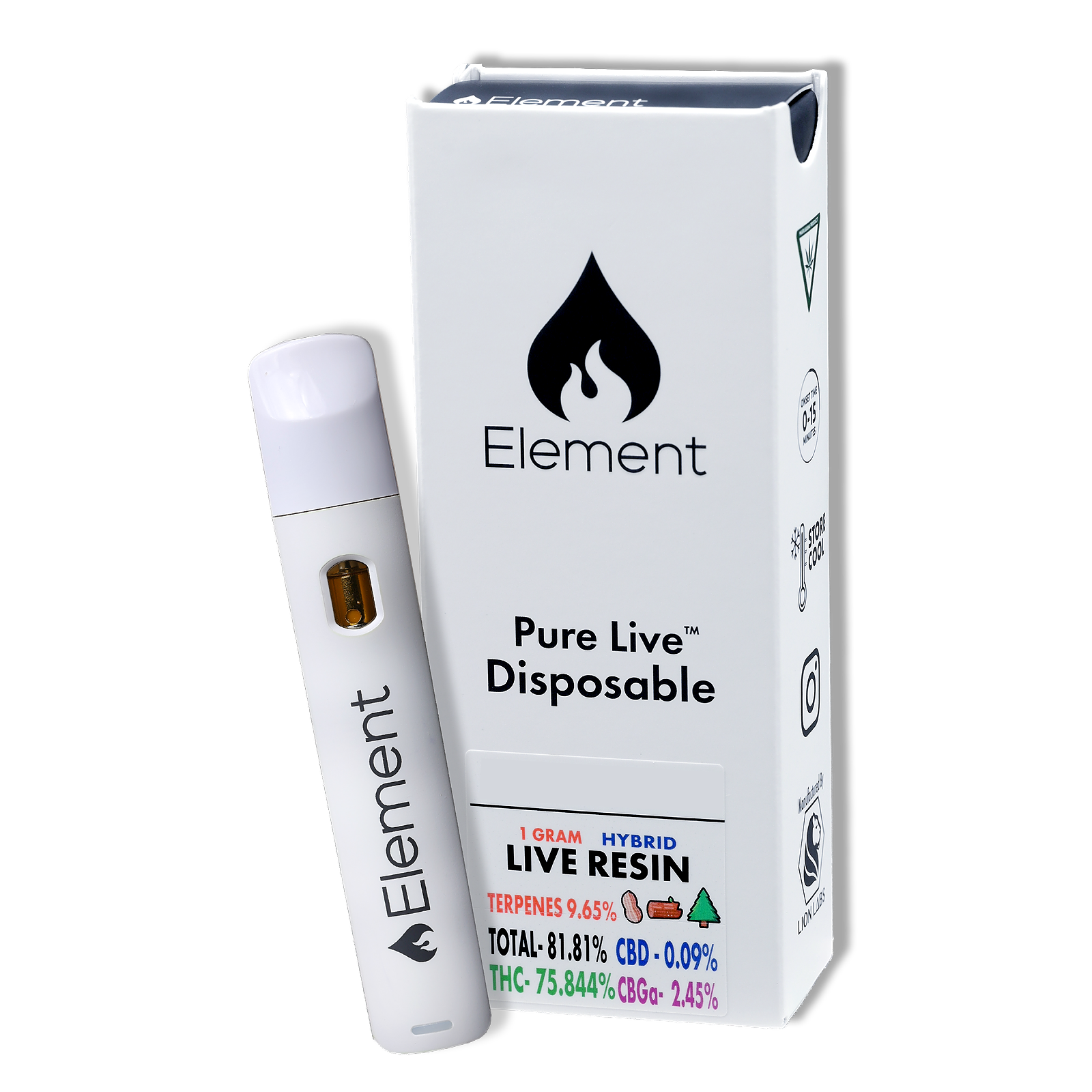 Element Element Pure Live Disposable 1G Strawberry Cream Cake Leafly
