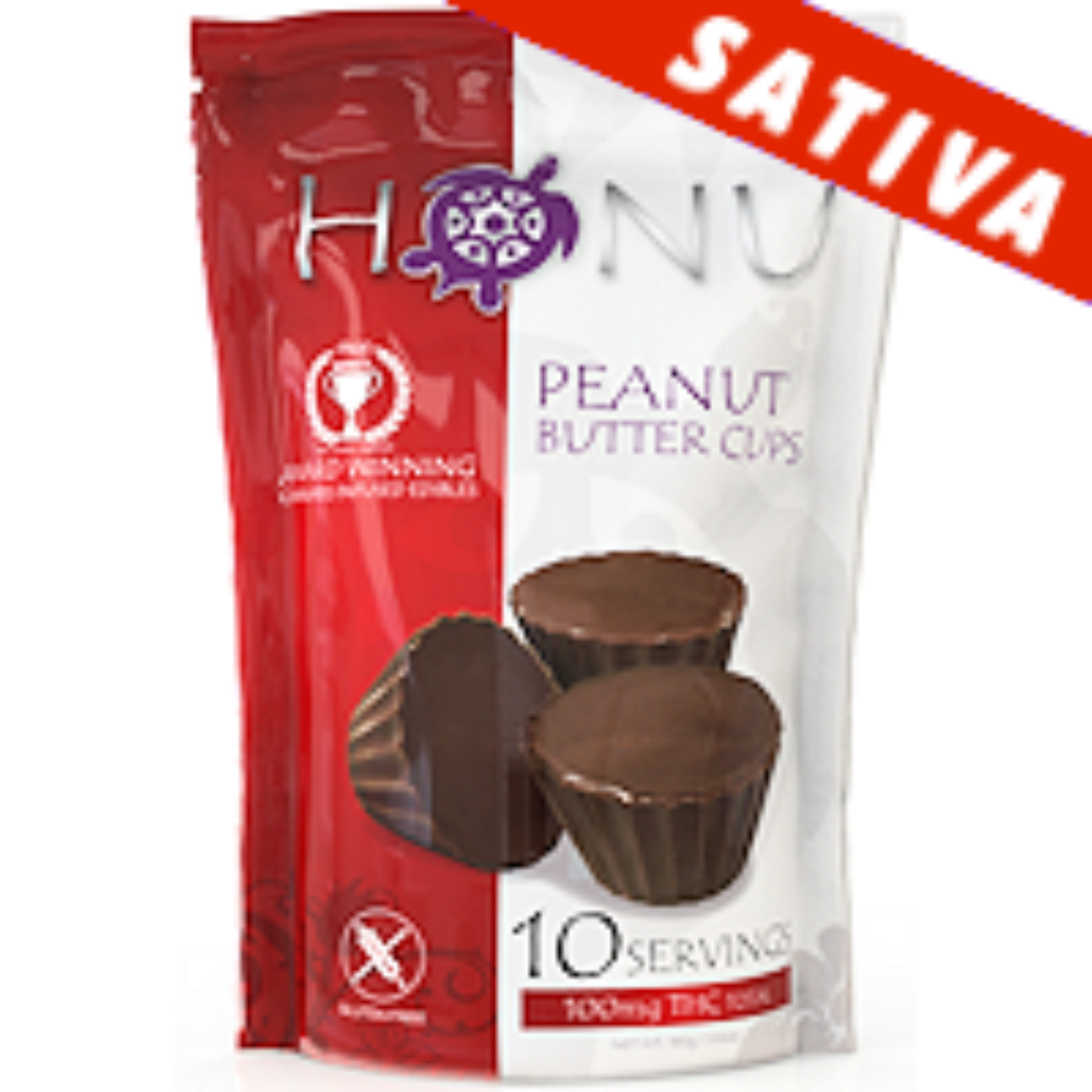 Honu Inc. Peanut Butter Cups Sativa 100mg 10pack Leafly