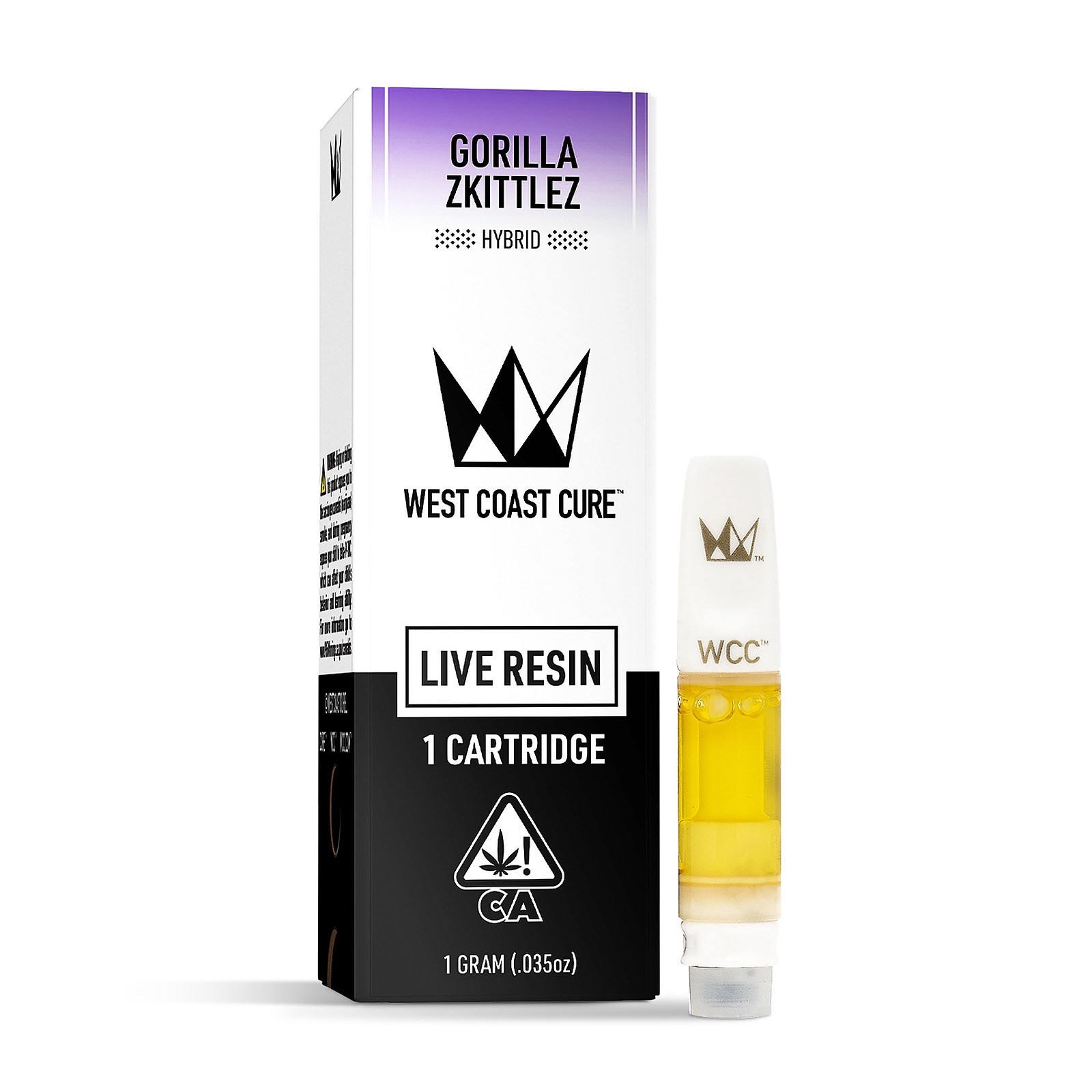 West Coast Cure Gorilla Zkittlez Live Resin Cartridge 1g Leafly