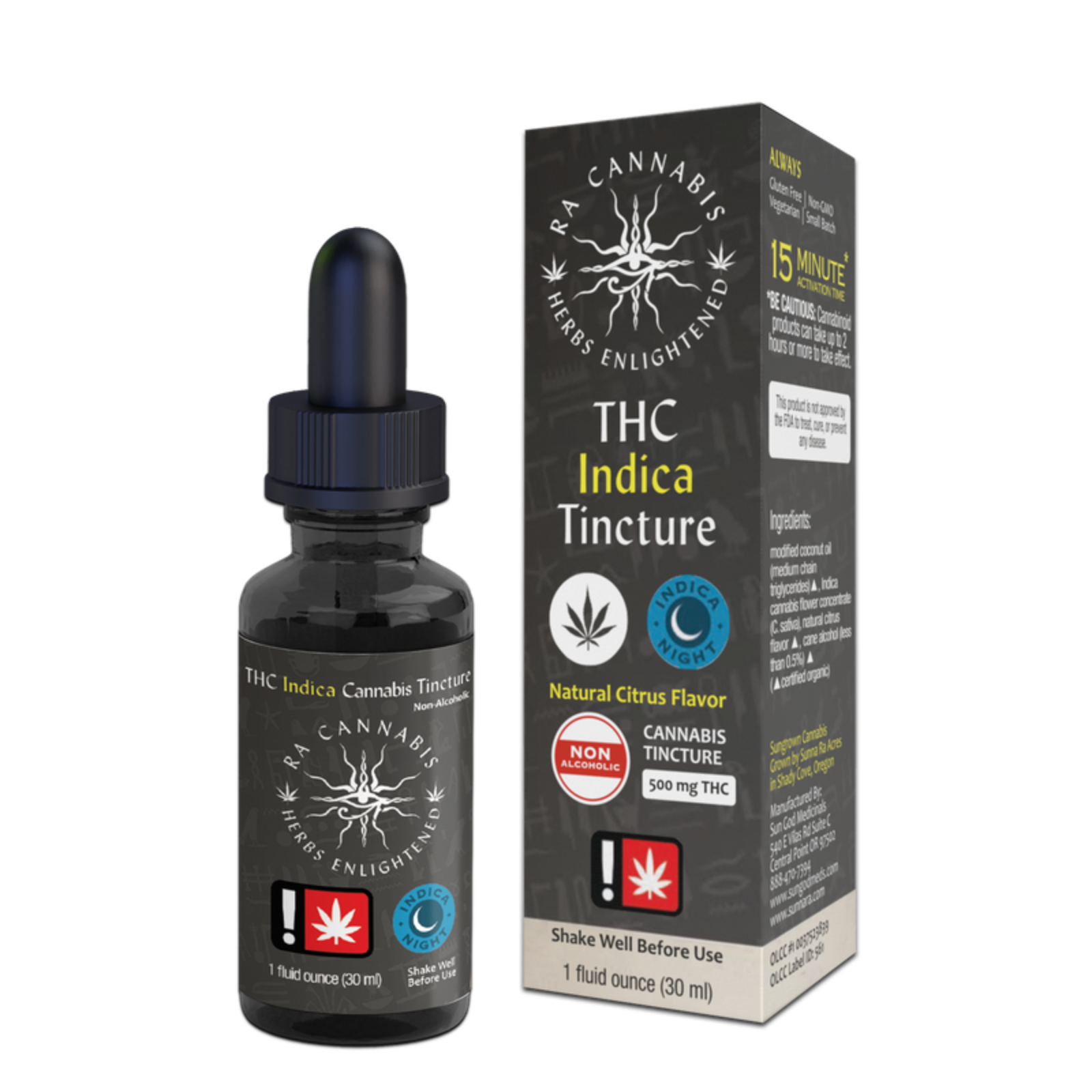 Sun God Medicinals - OLCC Division: Ra Cannabis THC Indica Non-Alcohol