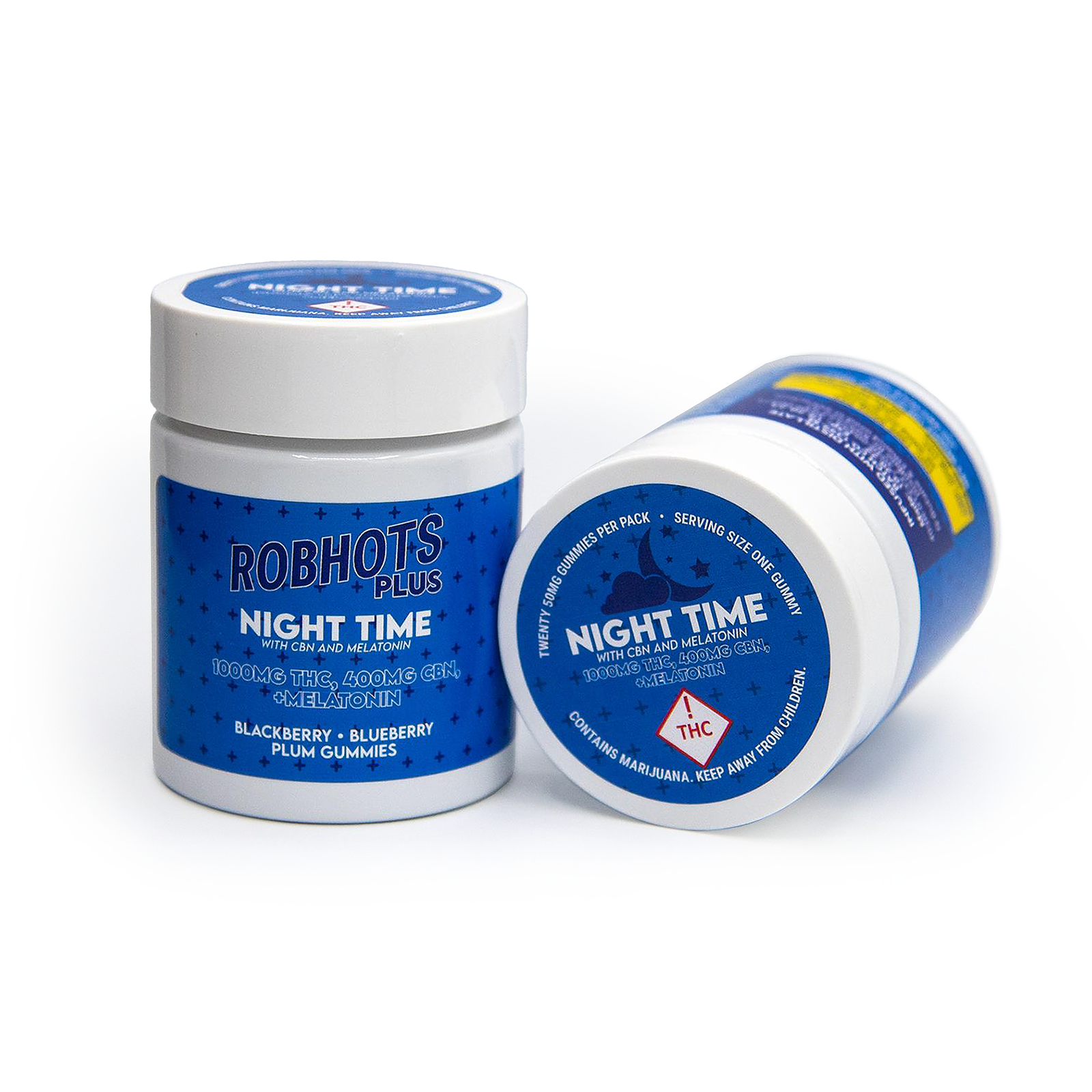 Robhots Edibles: ROBHOTS Plus Gummies | MED | Multipack Night Time (THC, CBN, Melatonin), 1000mg | Leafly