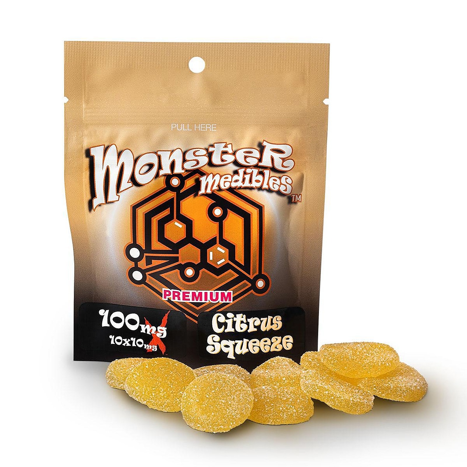 Monster Xtracts: Citrus Squeeze 10x10 Gummies | Leafly