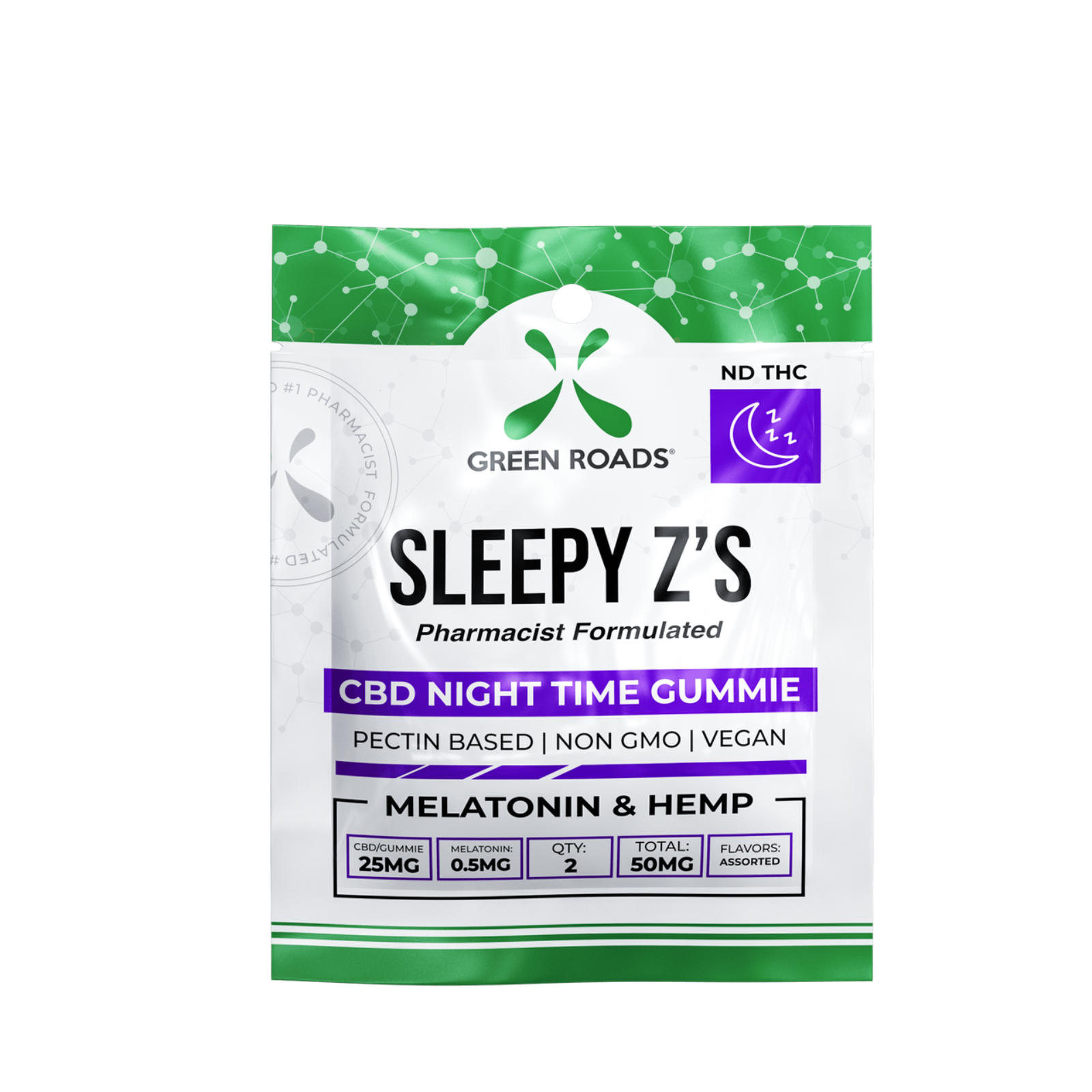 Green Roads Cbd Sleepy Z S Gummies 50mg 2 Count Leafly