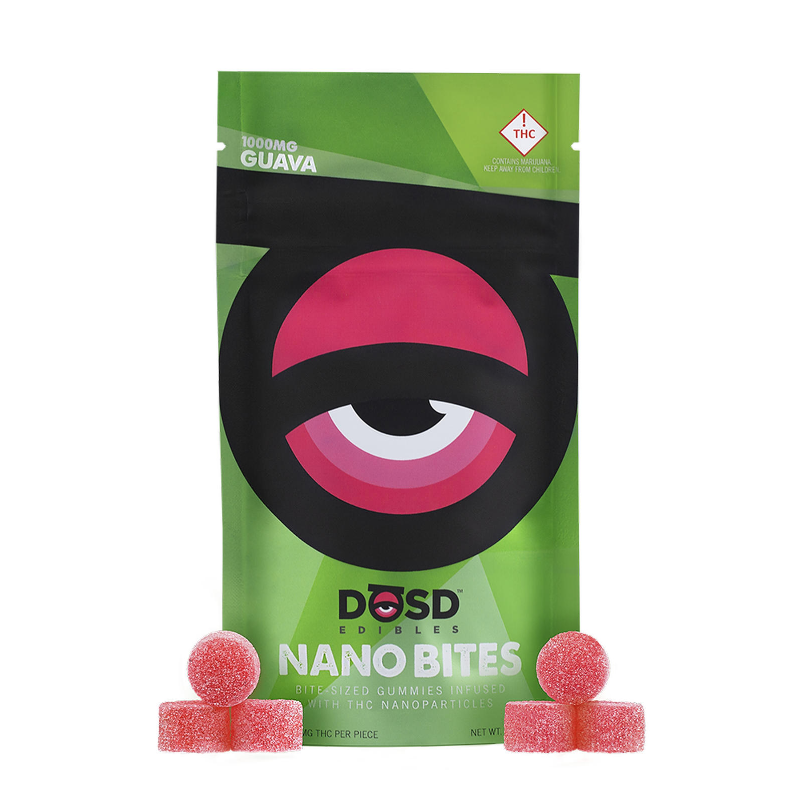 DŌSD Edibles Nano Bites Guava 1000mg MED Leafly