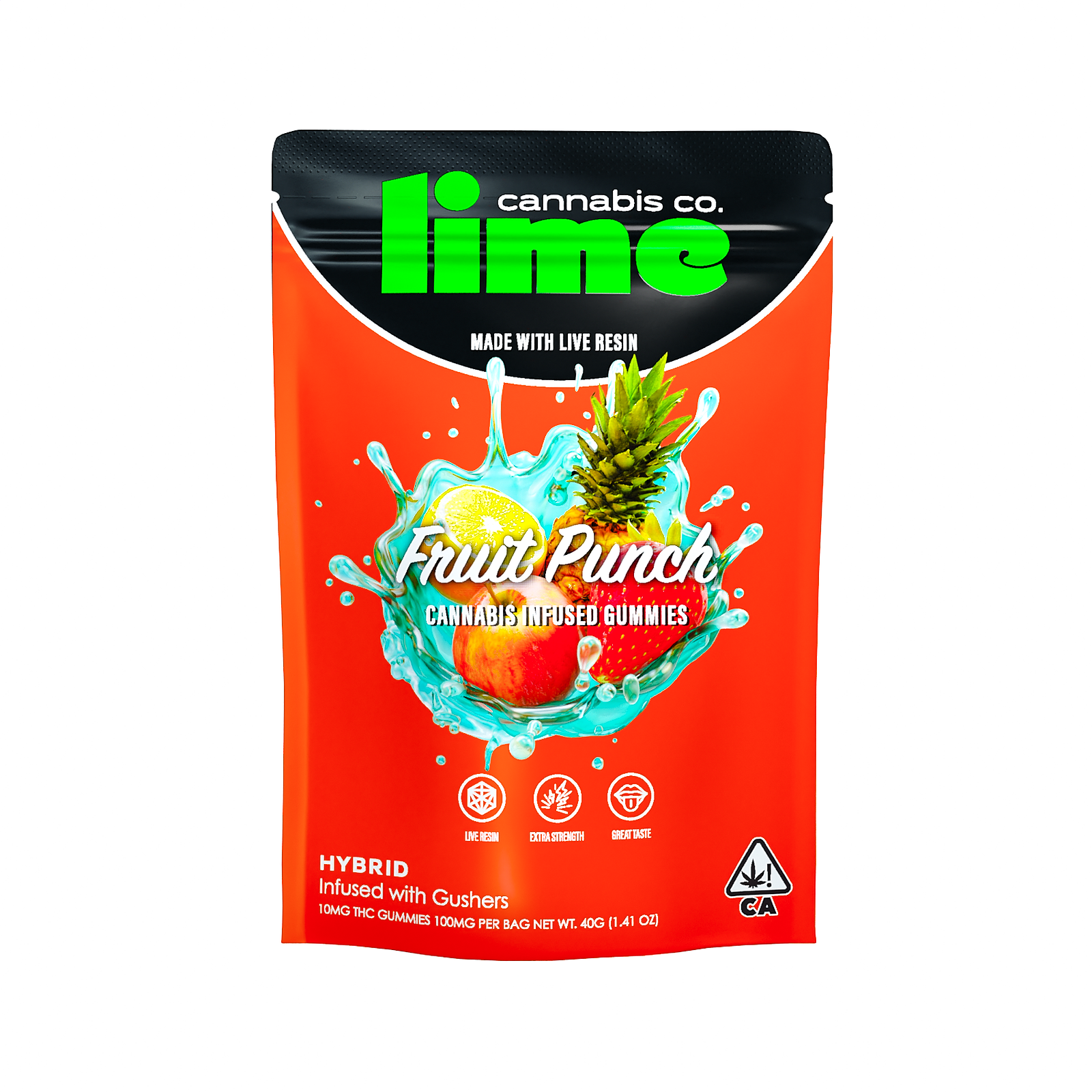 Lime 100mg Gummies Fruit Punch Leafly