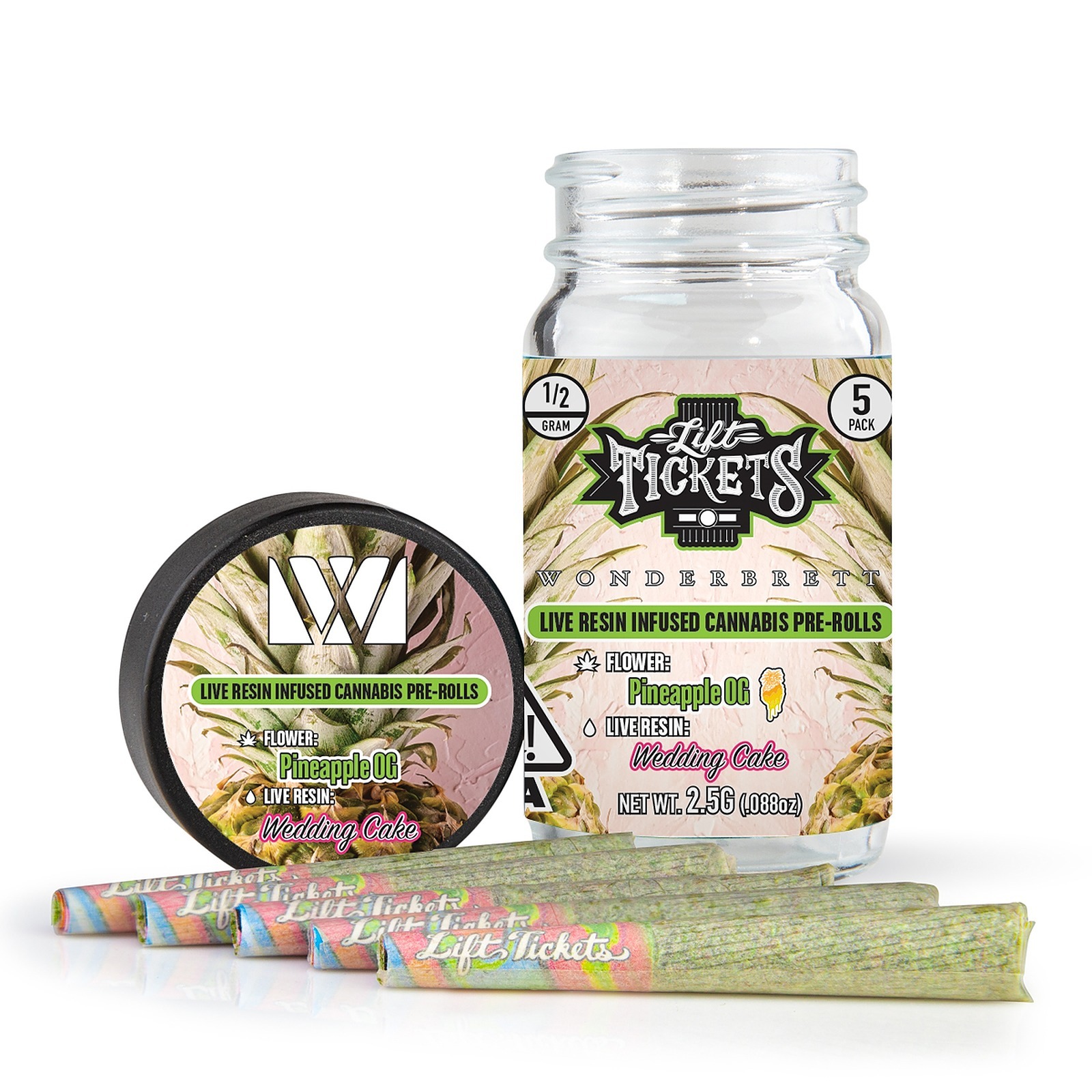 Lift Tickets: Pineapple OG x Wedding Cake - 0.5g Infused Pre Roll ...