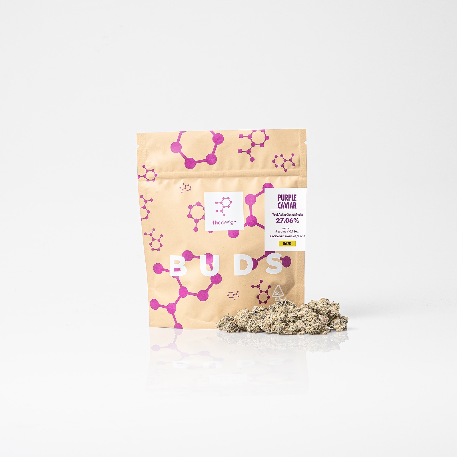 THC Design THC Design Buds Purple Caviar 5g Pouch Leafly