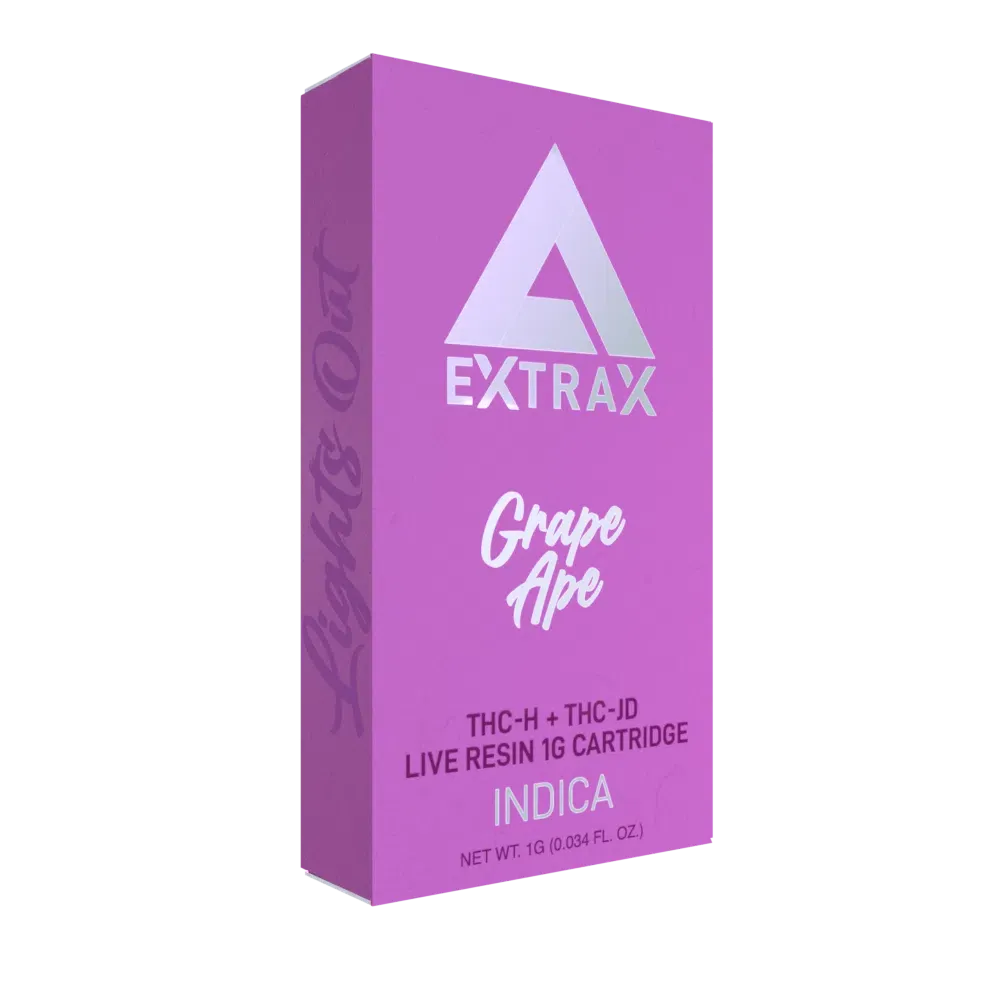 Delta Extrax: Gape Ape | THCh + THCjd 1G Cartridges | Lights Out Collection  | Leafly