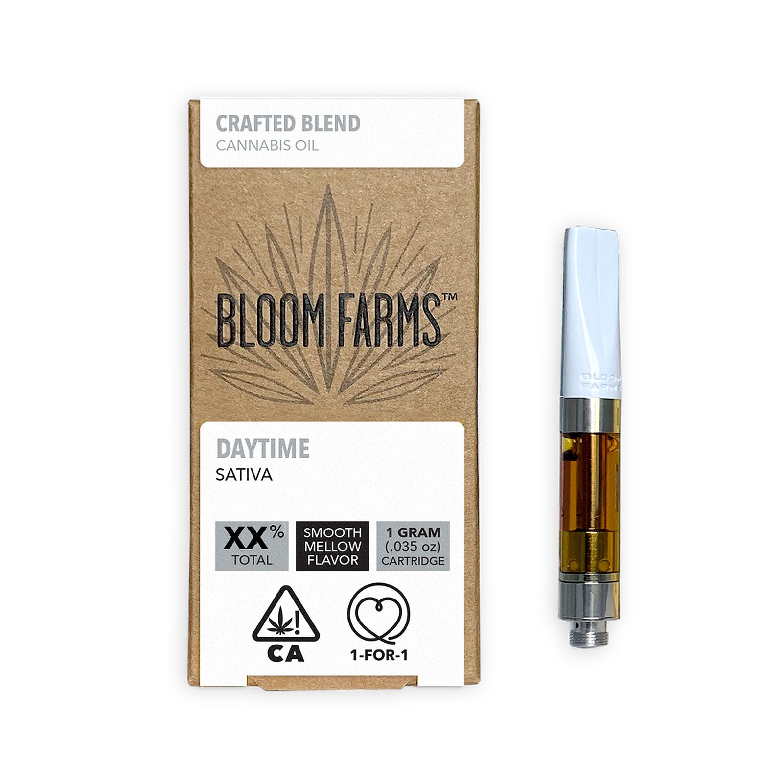 Bloom Farms Daytime (Sativa) Crafted Blend 1 GRAM Cartridge Leafly