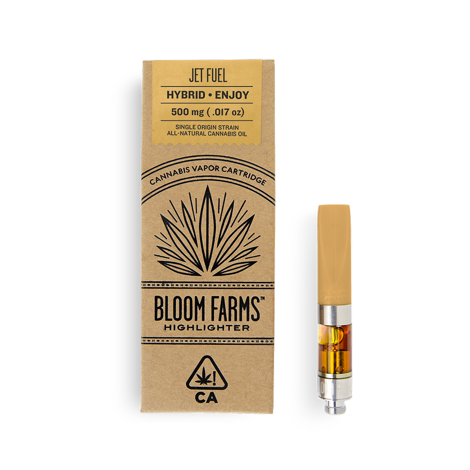 Bloom Farms Jet Fuel (Hybrid) Single Origin Cured Resin 0.5g Cartridge Leafly