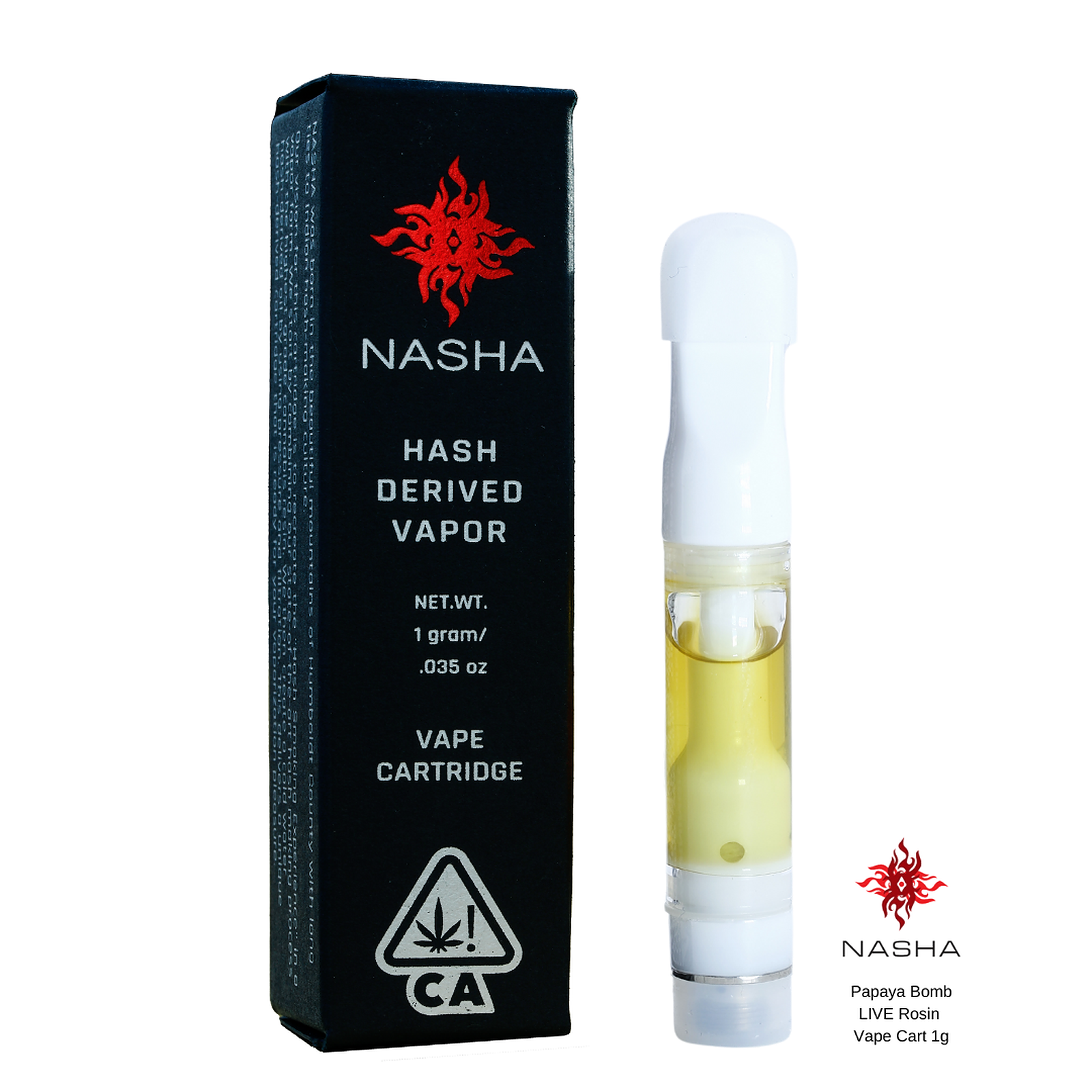 NASHA Papaya Bomb Live Rosin Vape Cart 1g Leafly