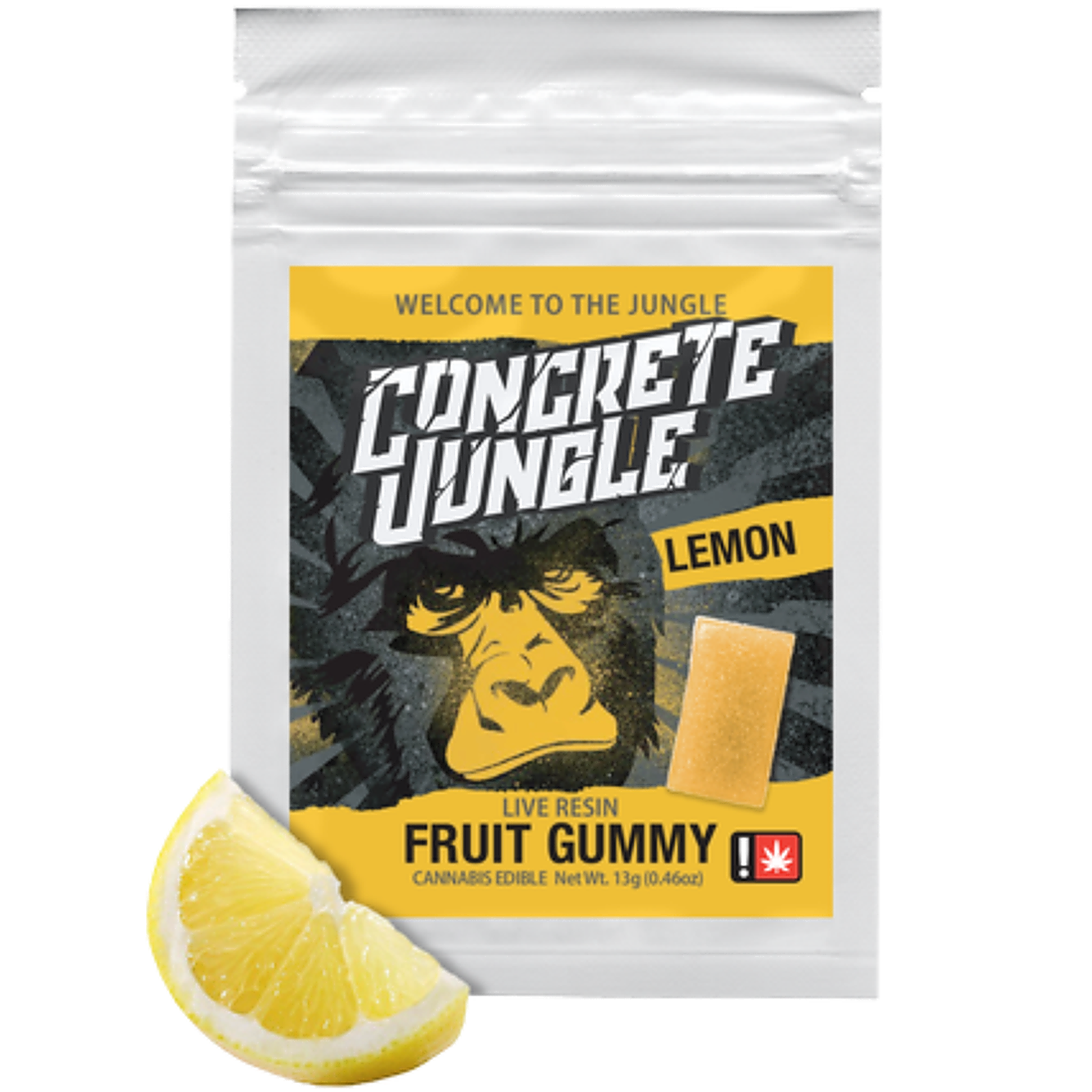 Concrete Jungle Extracts 100mg Live Resin Fruit Gummy Lemon (Sativa
