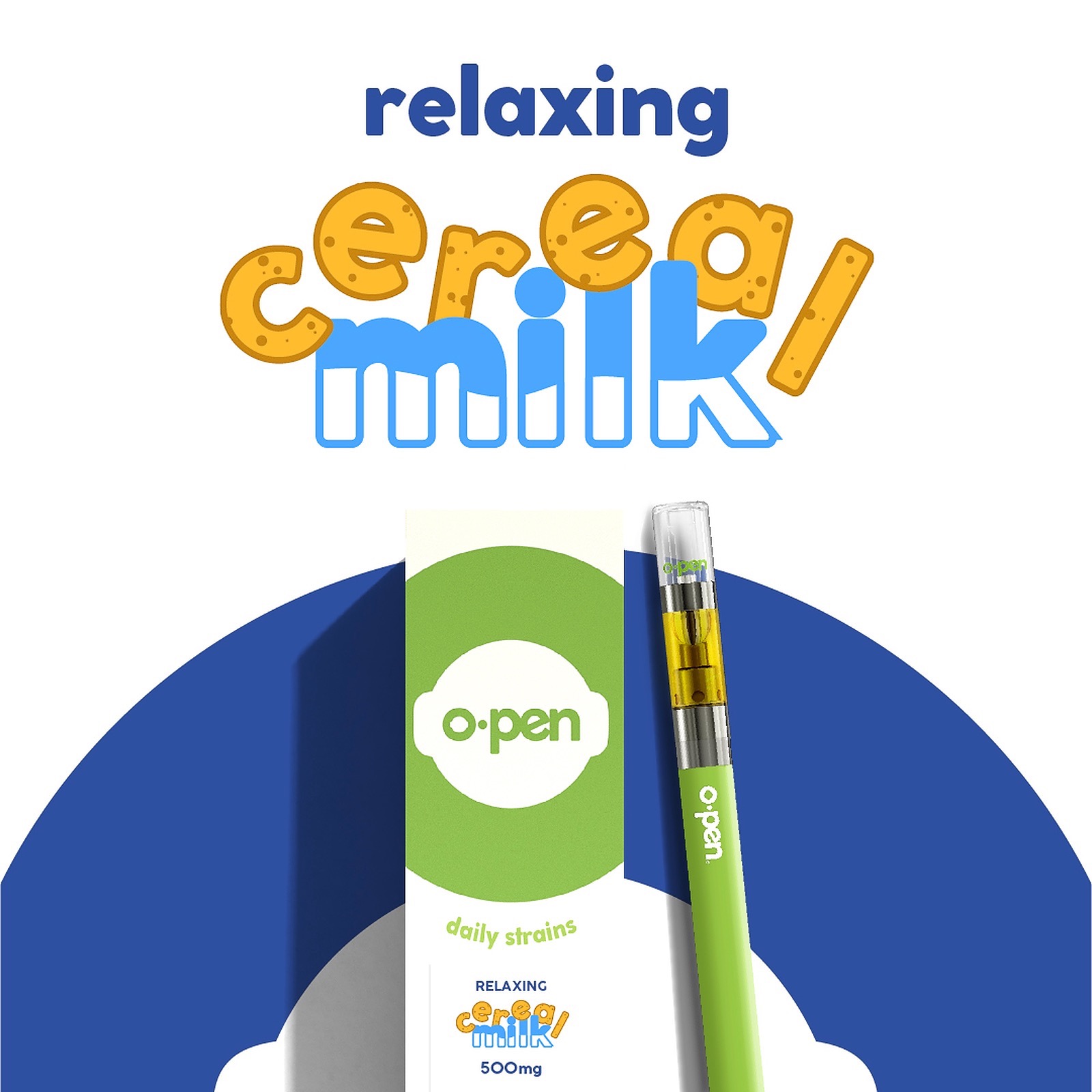O.pen O.pen Daily Strains Cereal Milk (Relaxing) 500mg Leafly