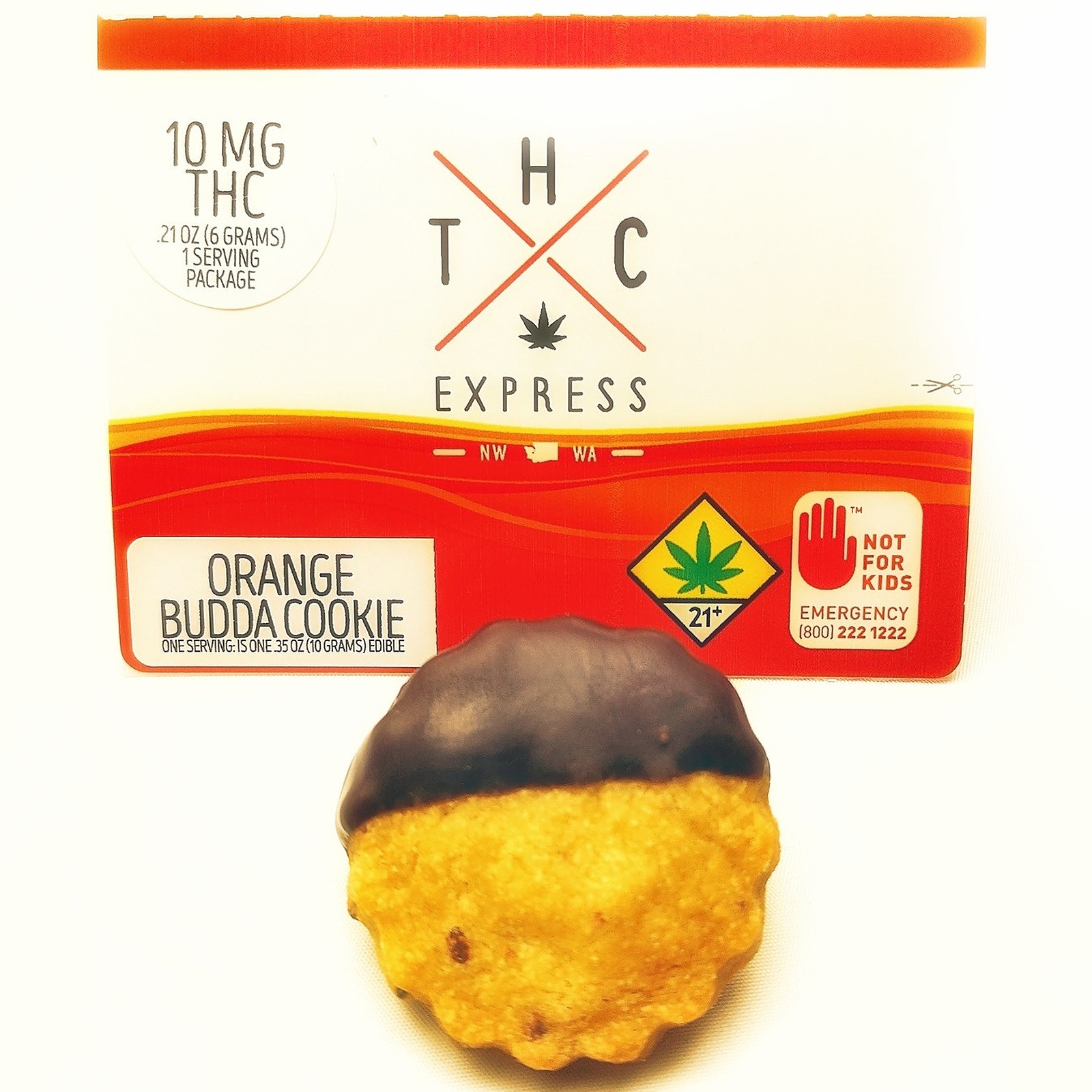 THC Express Orange Budda Shortbread Cookies 10mg Single Leafly