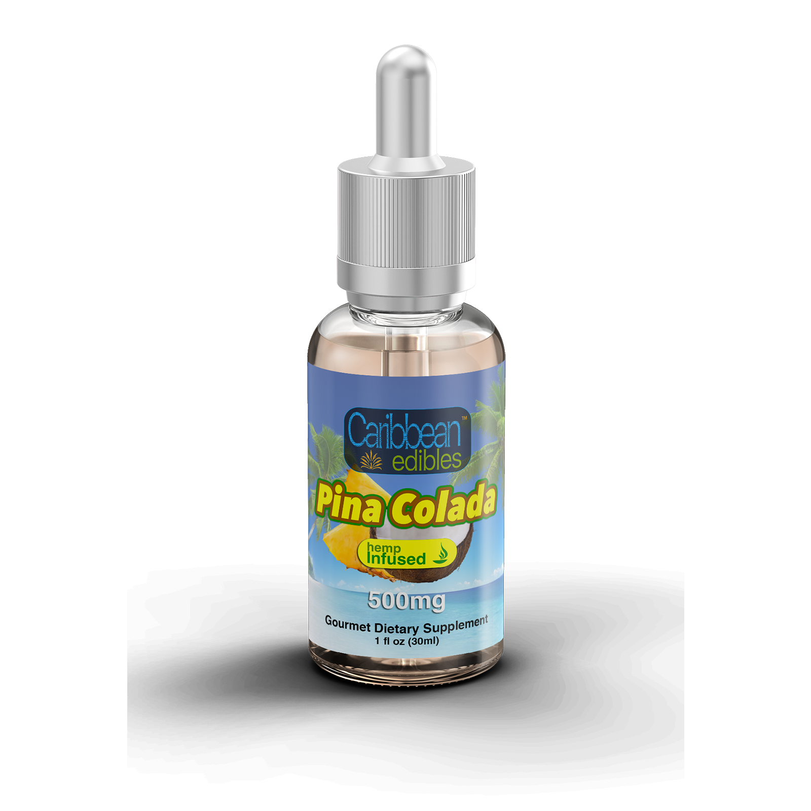 Caribbean Edibles CBD HEMP OIL INFUSED PINA COLADA FLAVORED GOURMET DIETARY SUPPLEMENT Leafly