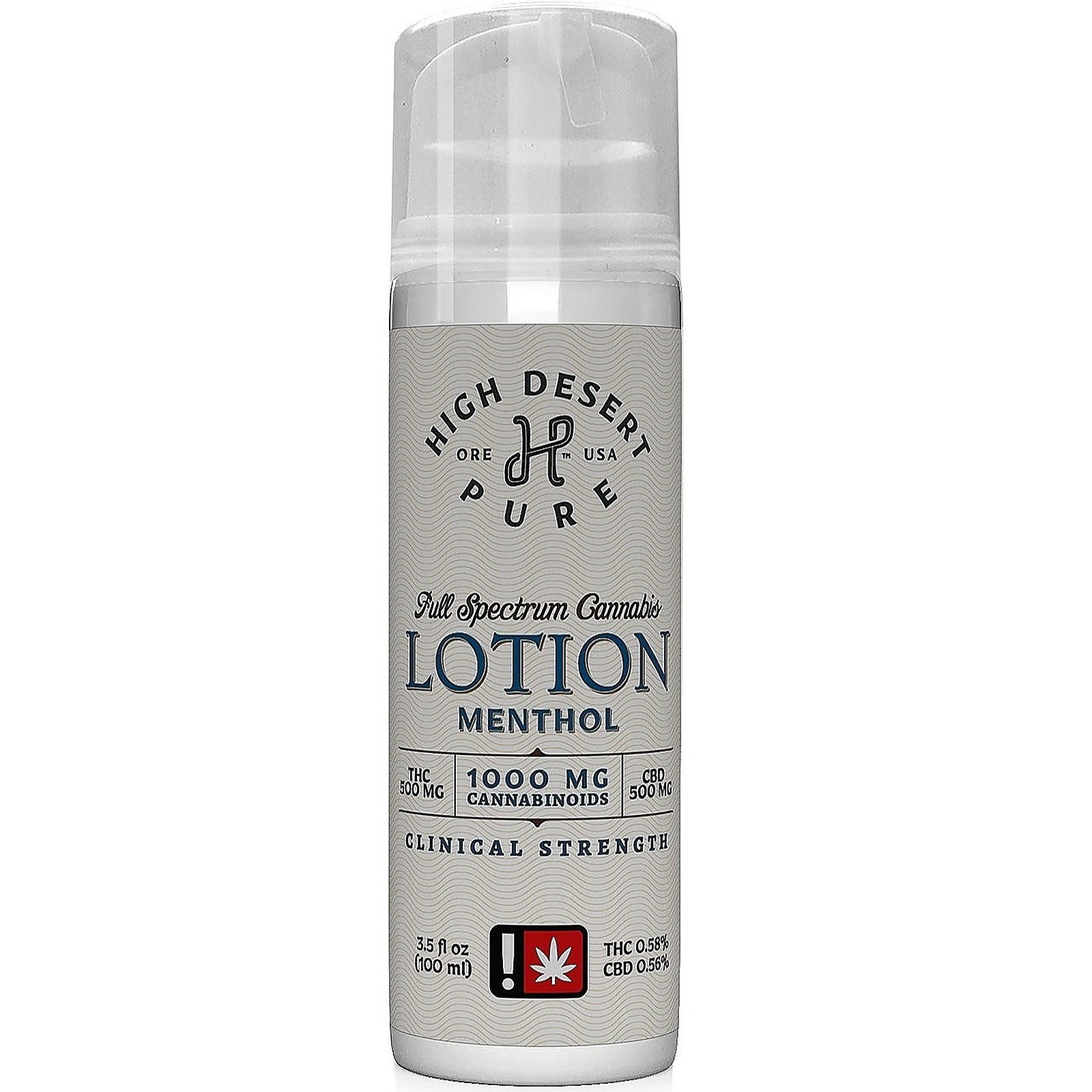 High Desert Pure Lotion Clinical Strength Menthol (1000 mg) Leafly