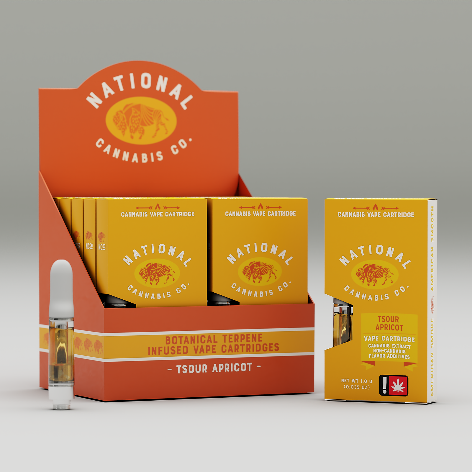 National Cannabis Company Tsour Apricot Cartridge 1g Leafly