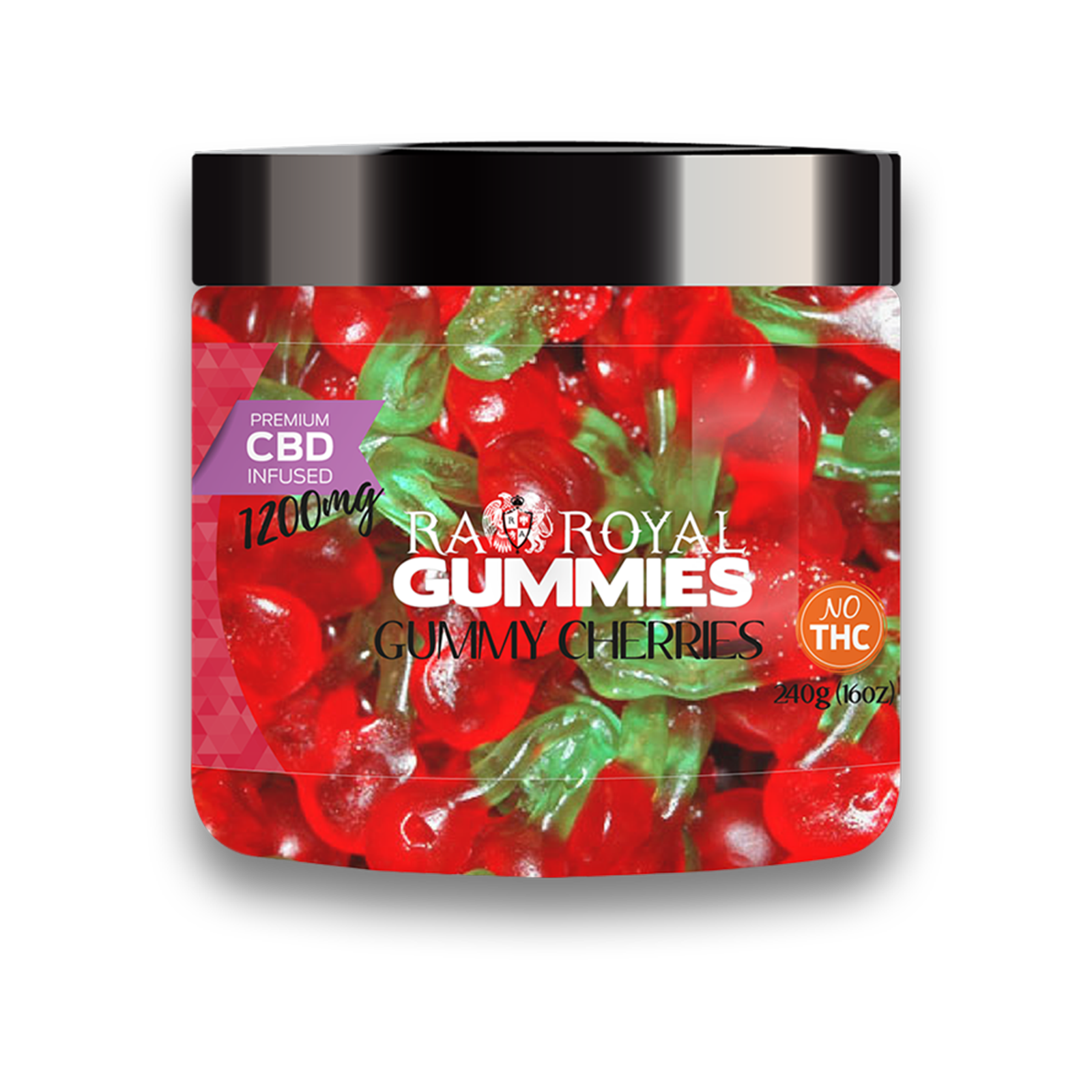 RA Royal R.A. Royal Gummies CBD Cherry Gummy Jar (1200 MG) Leafly