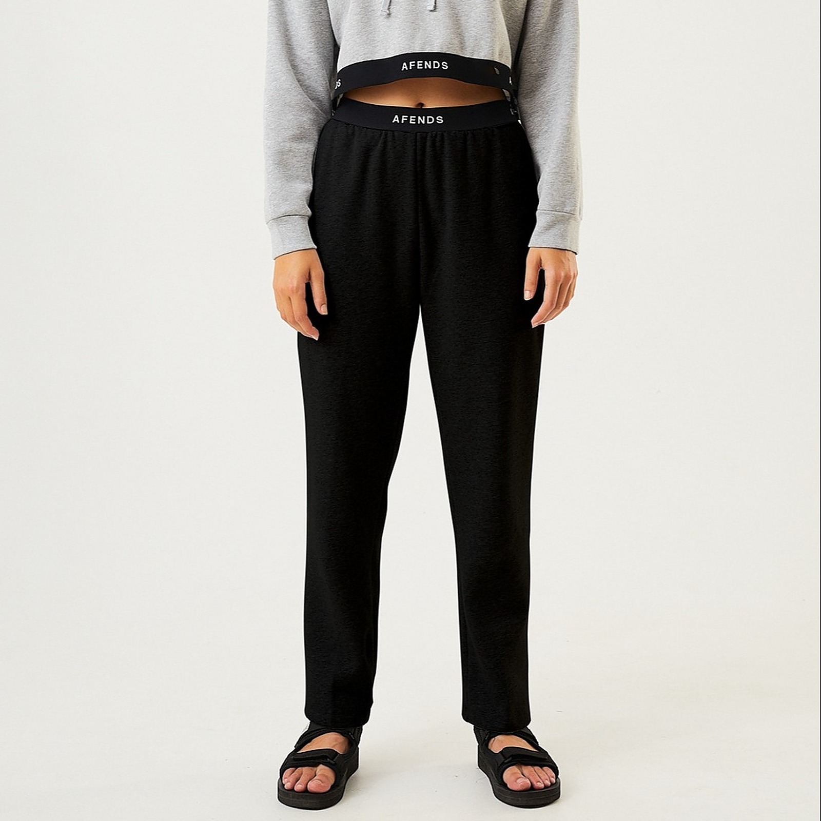 Homebase - Women's Hemp Sweat Pants - Shadow Grey Marle - Afends AU.