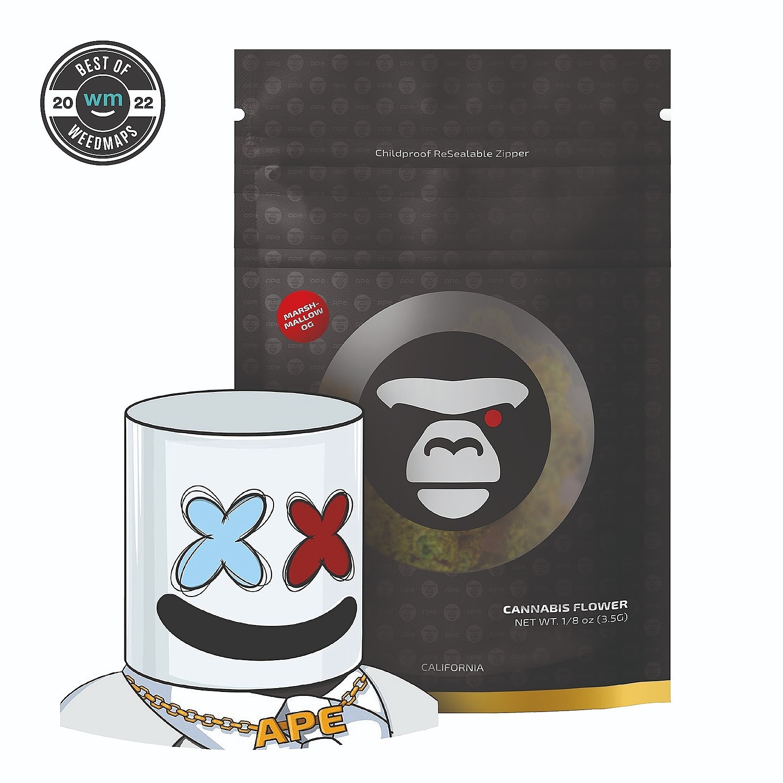 APE Premium Cannabis Corp. MARSHMALLOW OG Flower 3.54 g 1/8oz Leafly