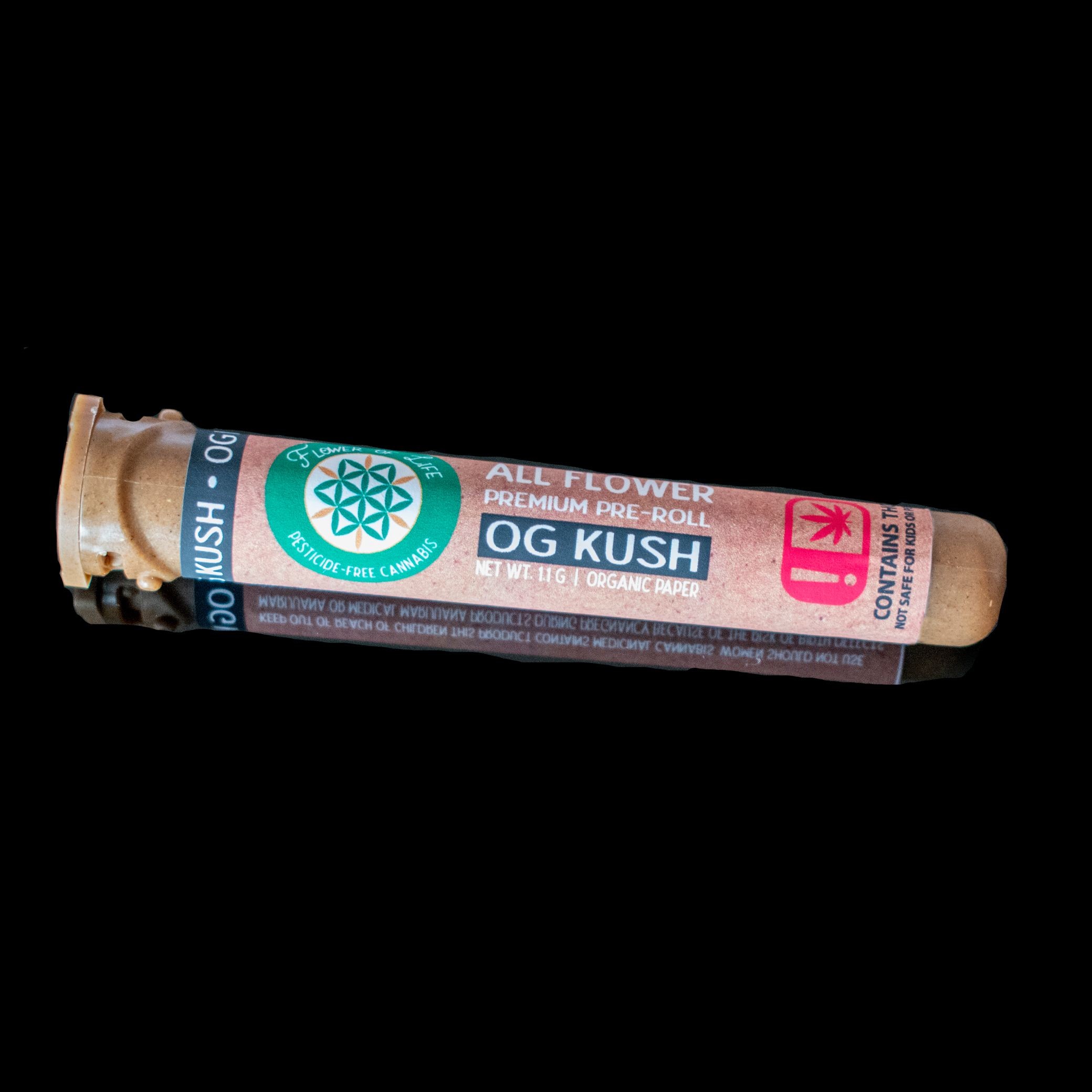 Flower Of Life Organic Cannabis Og Kush All Flower Pre Roll Leafly