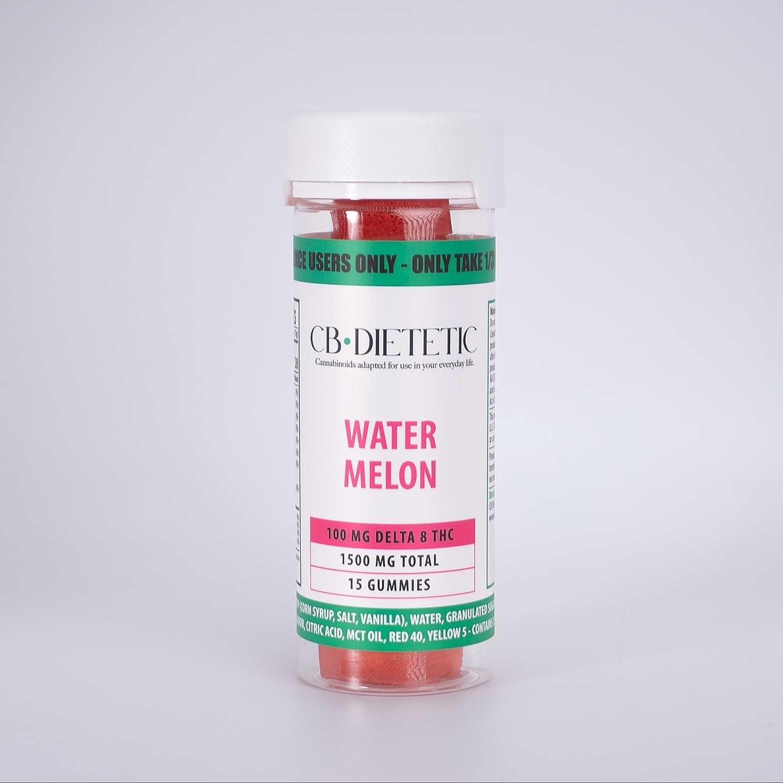 CB•Dietetic: Watermelon 15mg D9 Gummies 15ct | Leafly