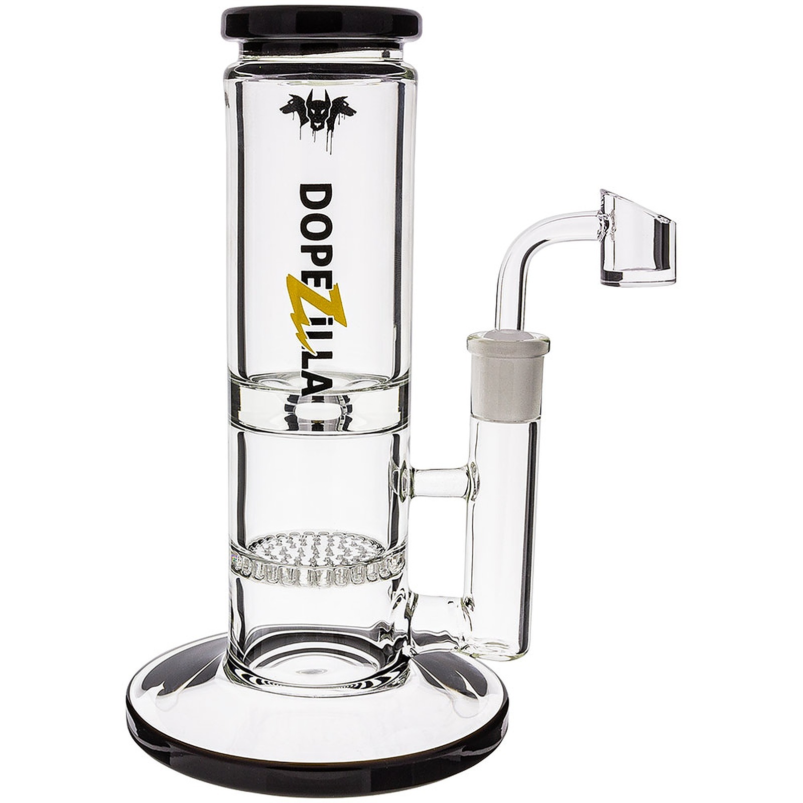 Waterbeds 'n' Stuff Dopezilla 8" Cerberus Dab Rig Black Leafly