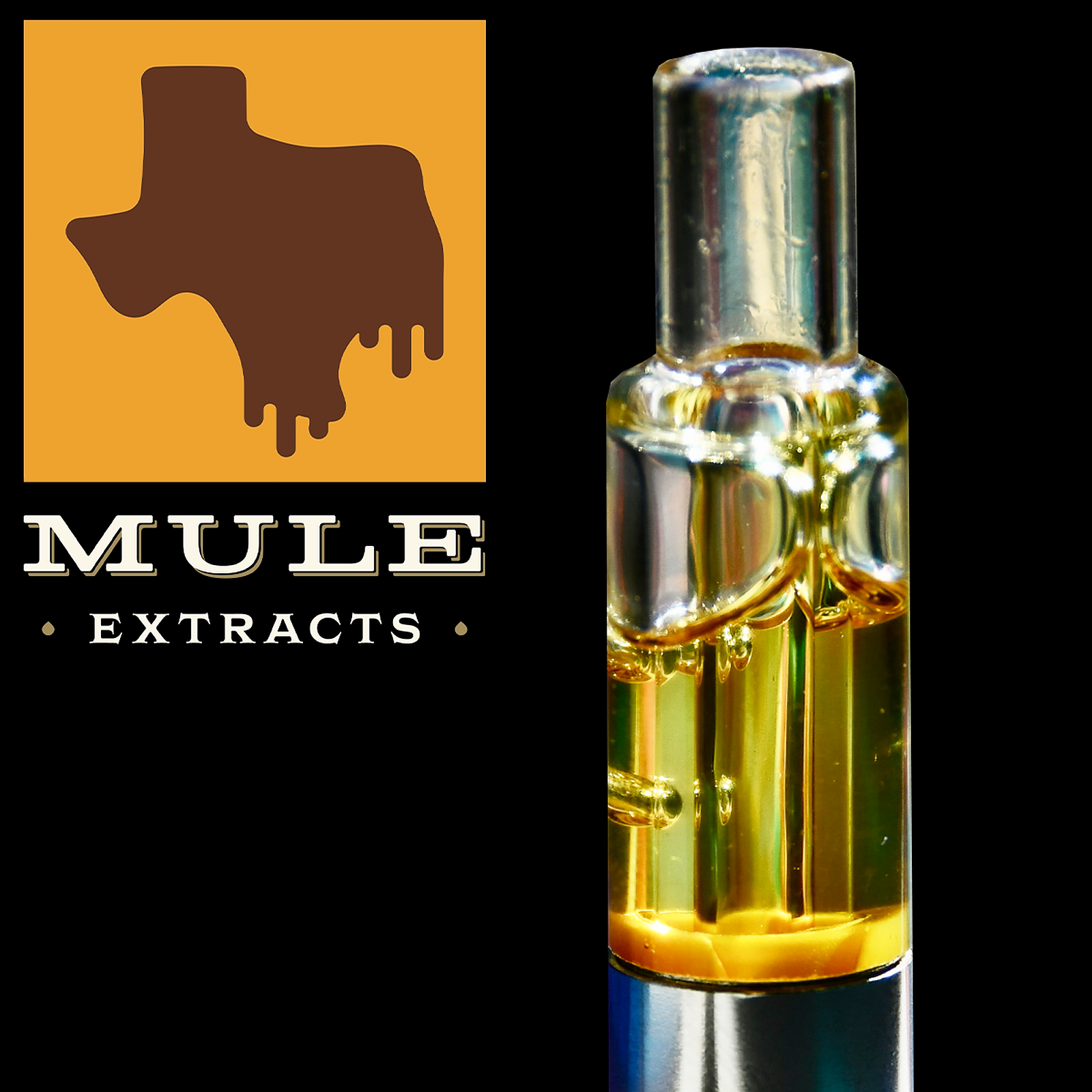 Mule Extracts 1g Pure Live Resin Glass Cart Texas Butter 79.3