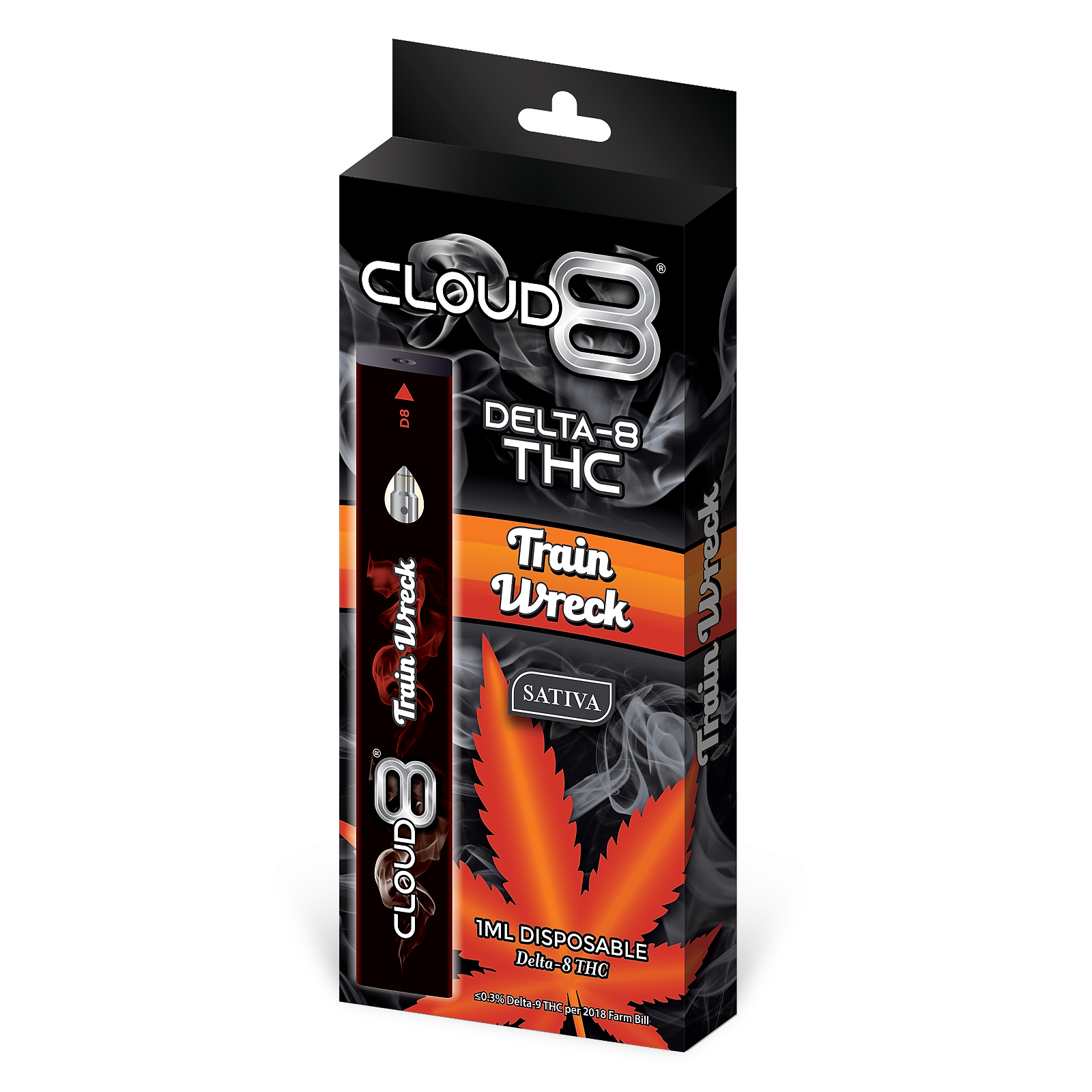 Cloud 8 Delta8 THC Cloud 8 Delta 8 Train Wreck 1ML Disposable Leafly