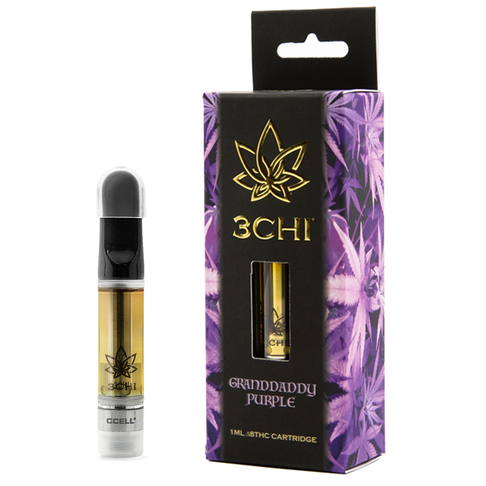 3CHI: Delta 8 Vape Cartridge -Granddaddy Purple -1ml | Leafly