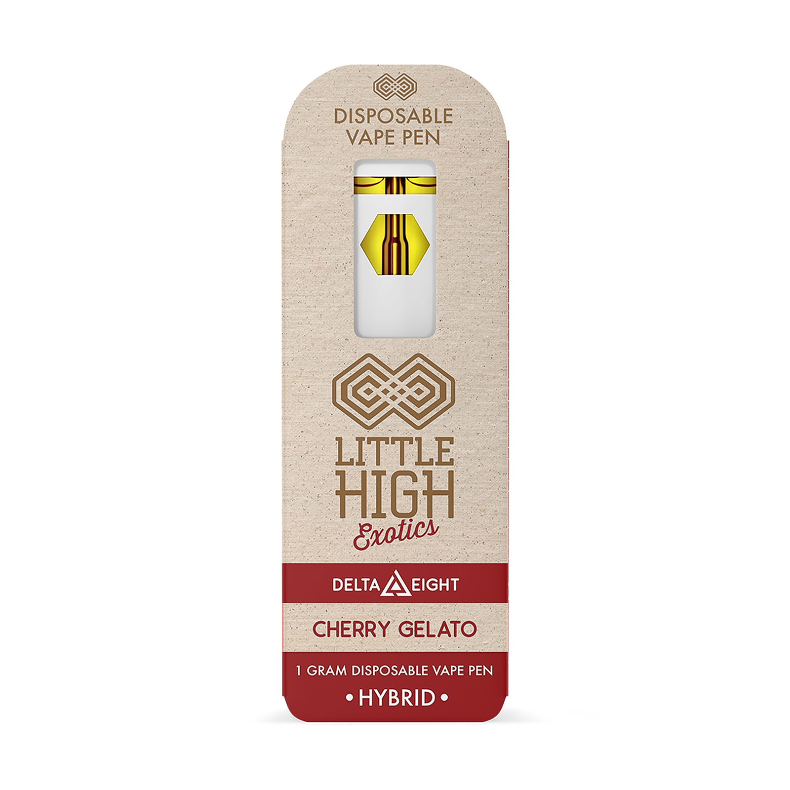 Little High: Little High - Delta-8 Hybrid - Cherry Gelato - 1 Gram Disposable  Pen
