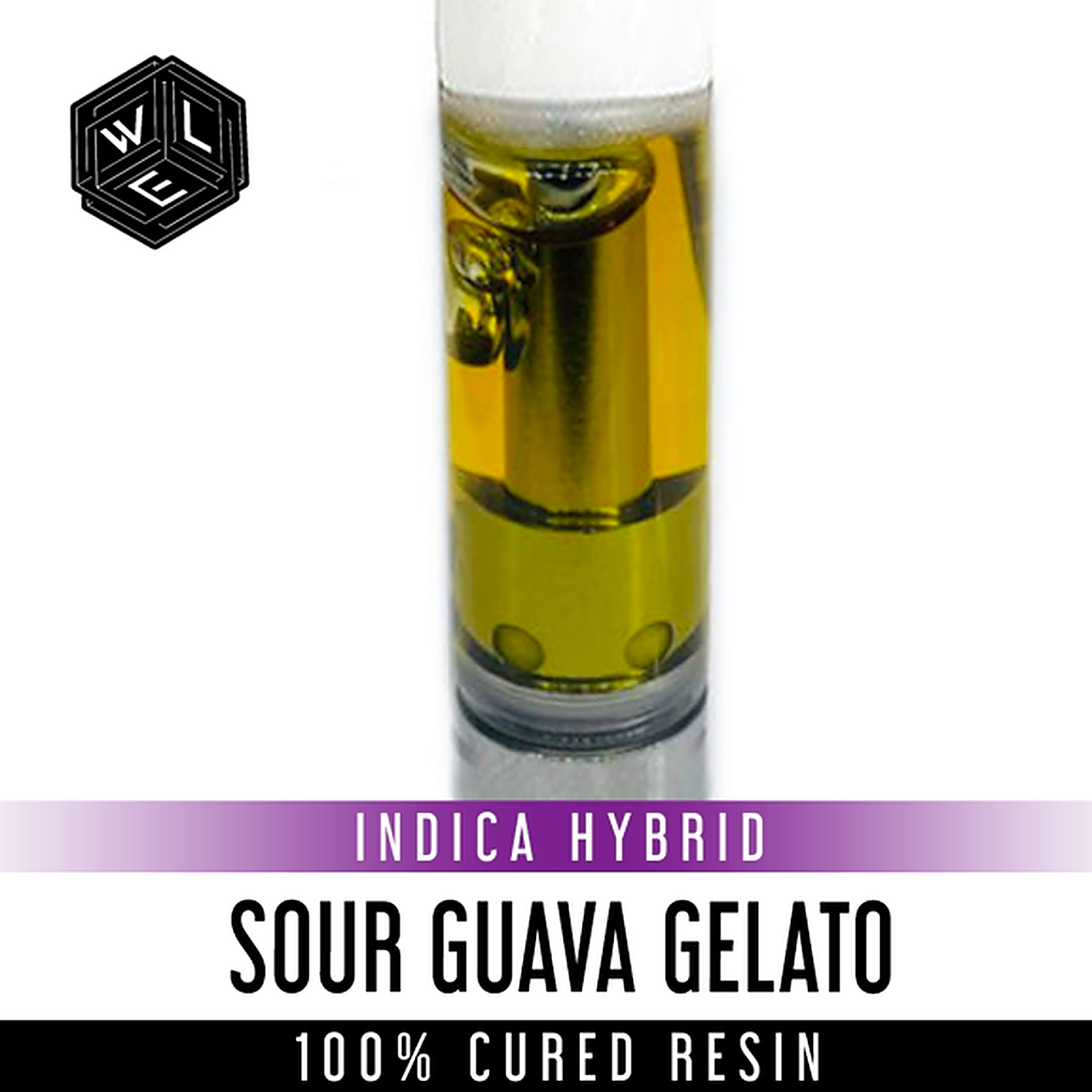 White Label Extracts Sour Guava Gelato 100 Cured Resin Cartridge 1g