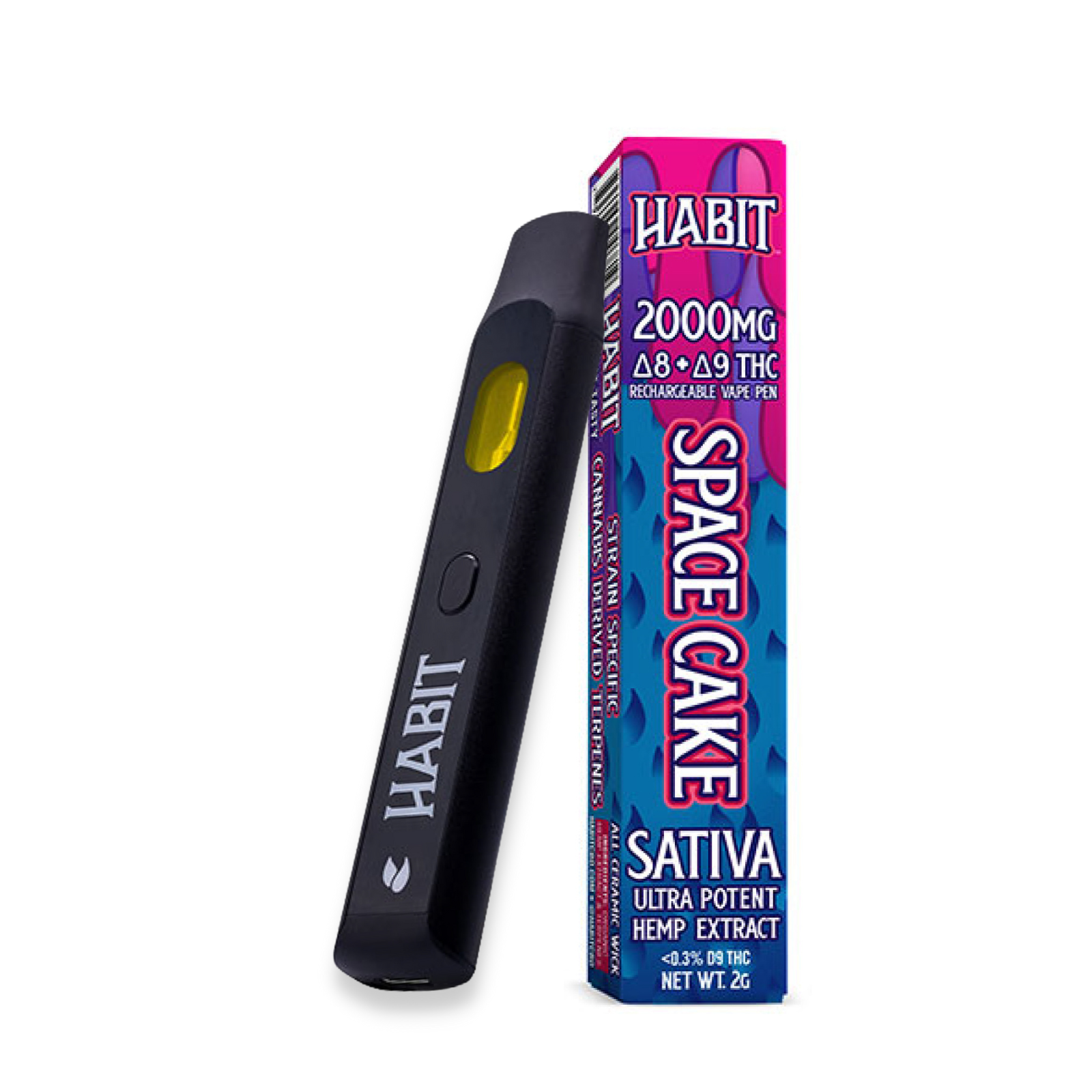 Luxe THC | 25% OFF with code LEAFLY: Space Cake 2ml D8+D9 THC Vape Pen ...