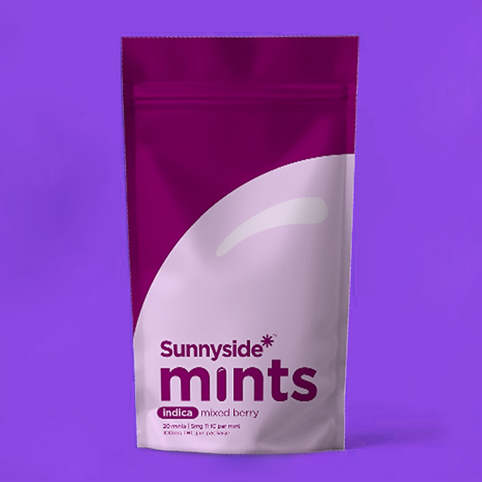 Sunnyside* Sunnyside* Mints Mixed Berry Indica [20pk] (100mg) Leafly
