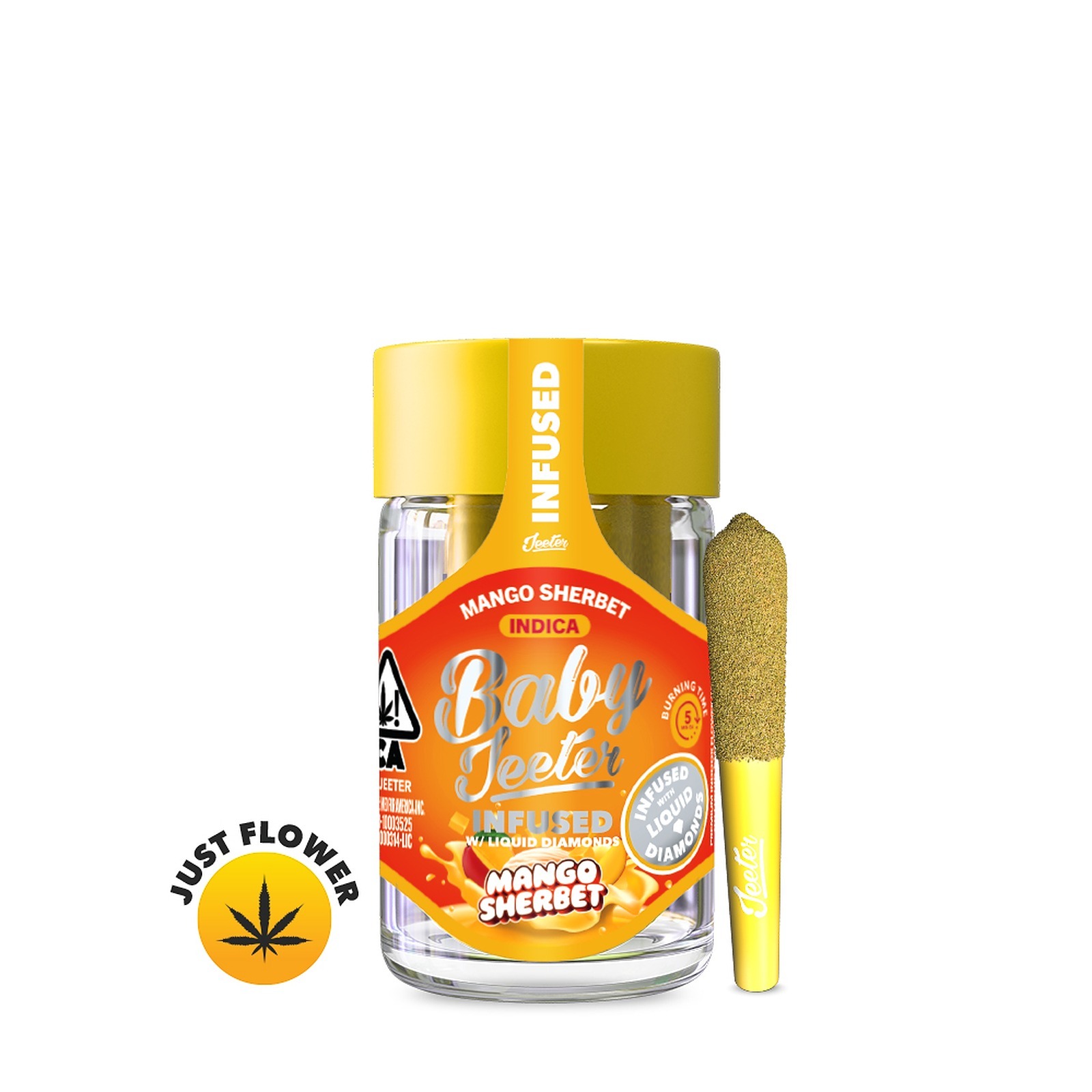 Jeeter: Mango Sherbet Infused Baby Jeeter 5 Pack 2.5G | Leafly