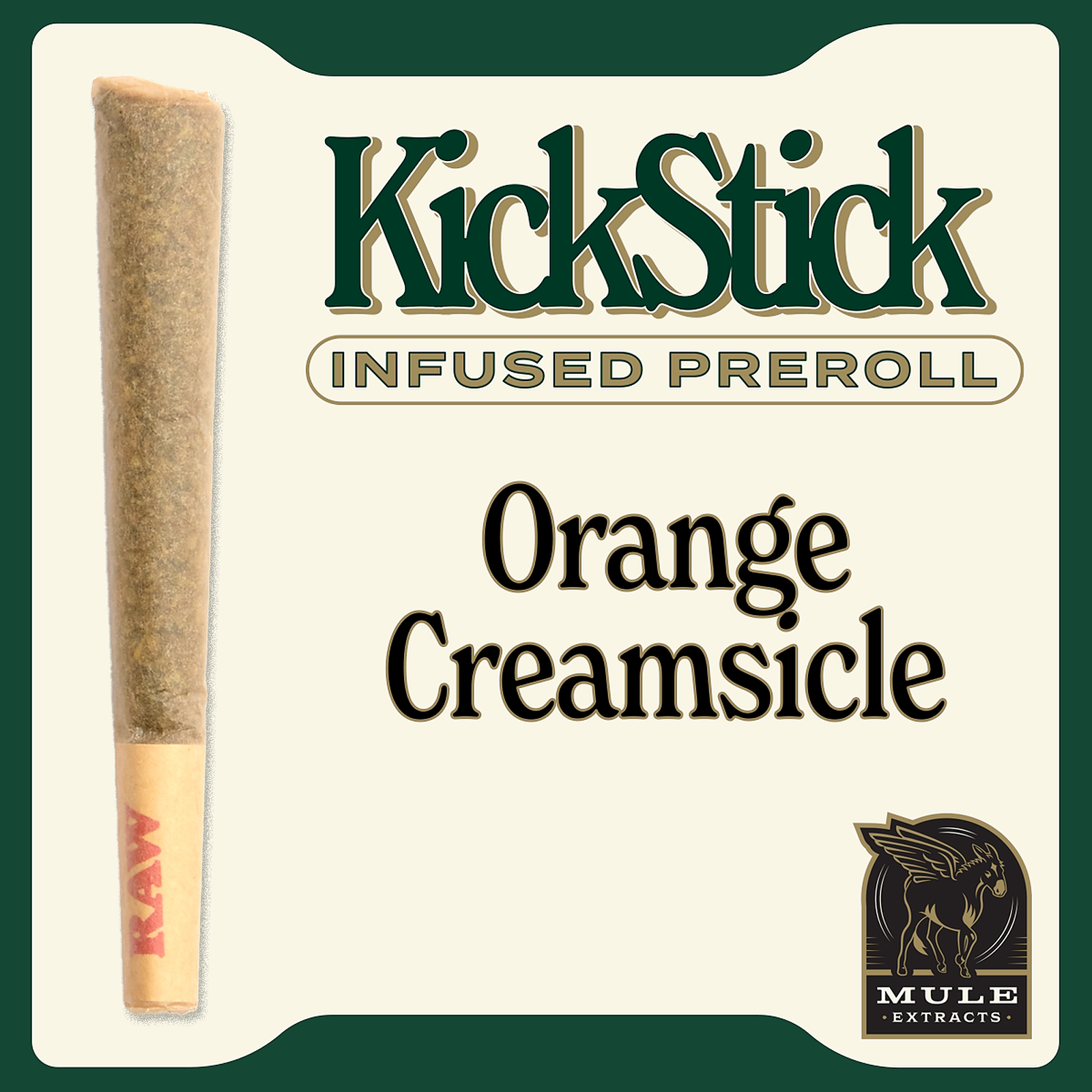Mule Extracts 1.25g Kick Stick Infused PreRoll Orange Creamsicle