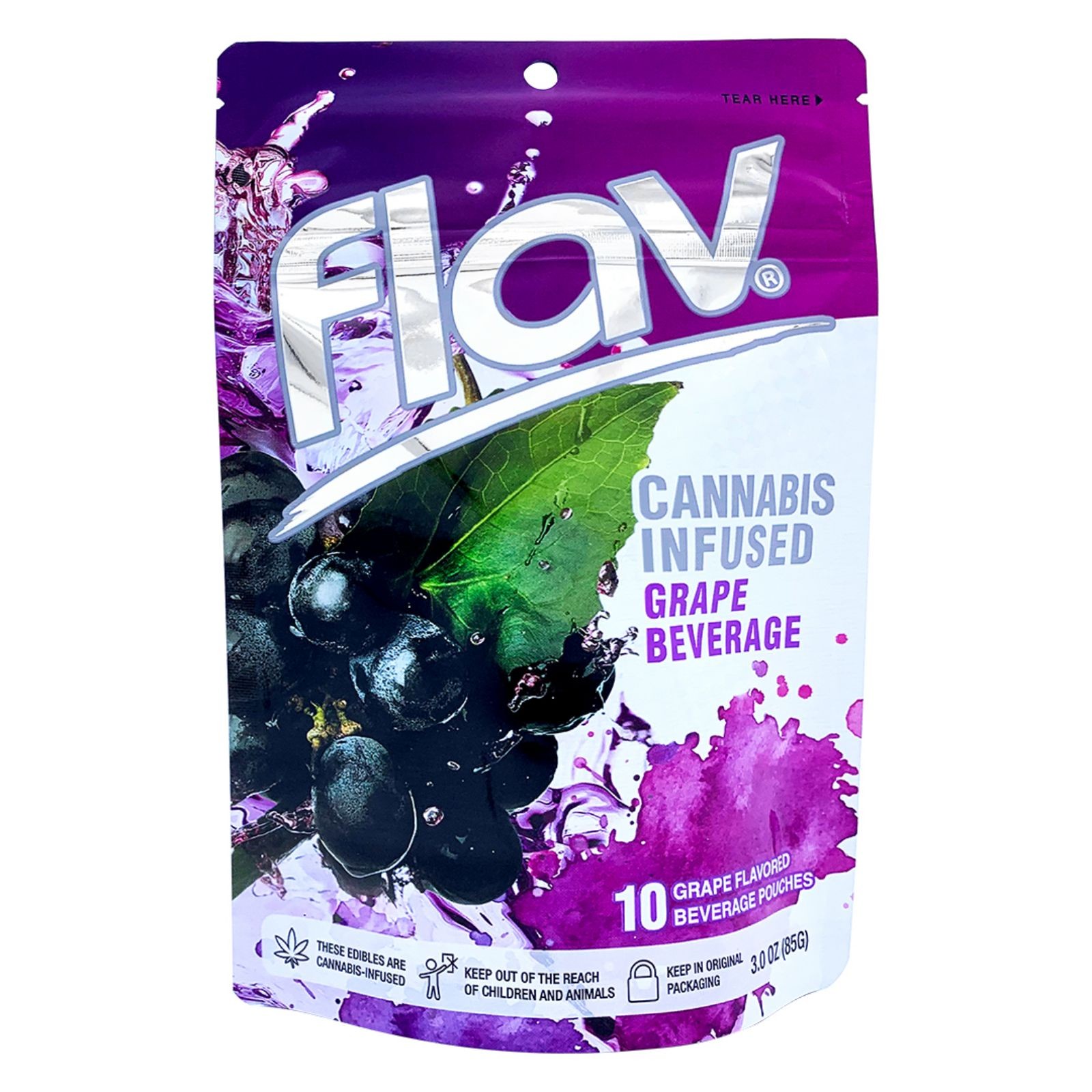 Flav Grape Powdered Beverage 100mg 10Pack Leafly