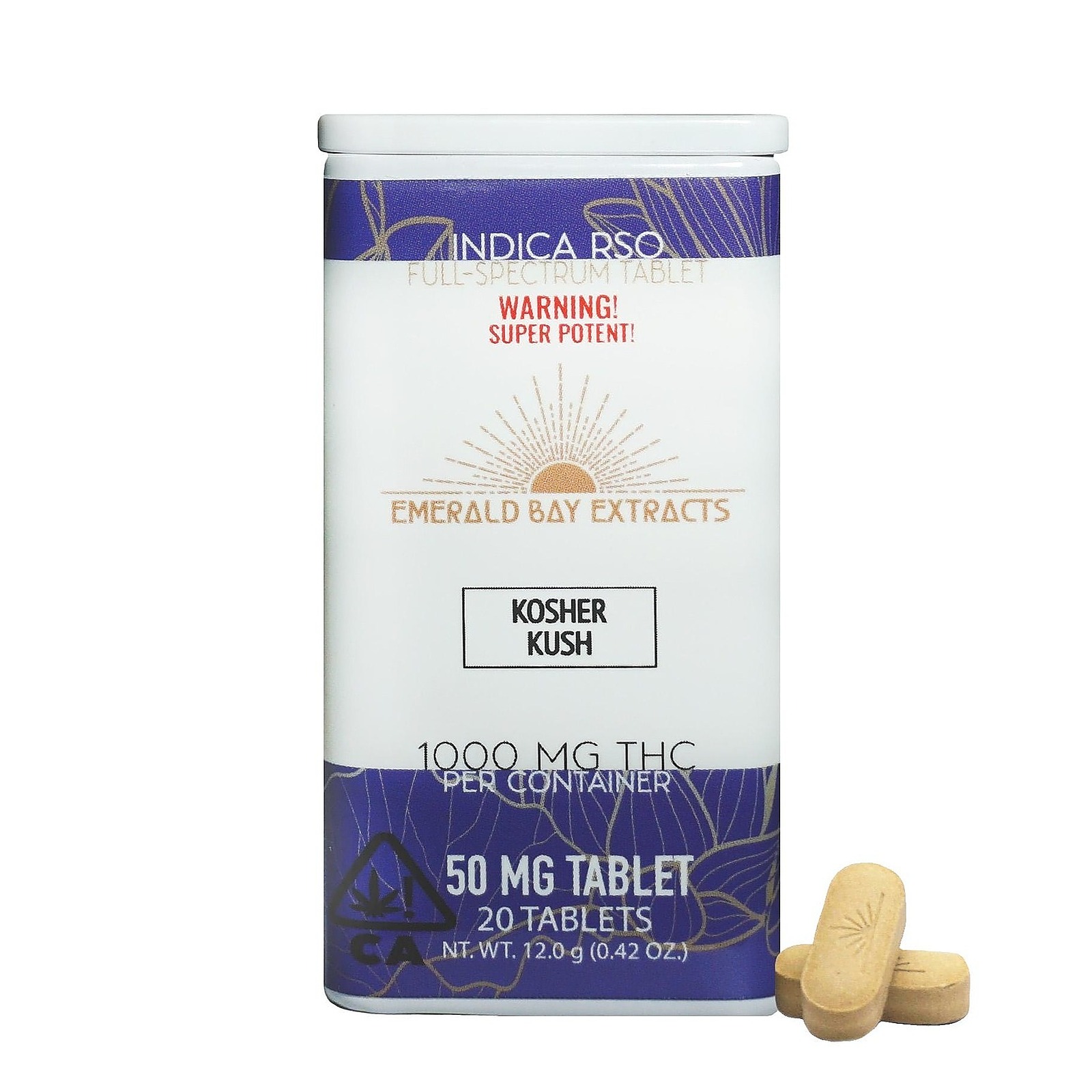 Emerald Bay Extracts Kosher Kush RSO Tablet [50mg] (1000mg Package