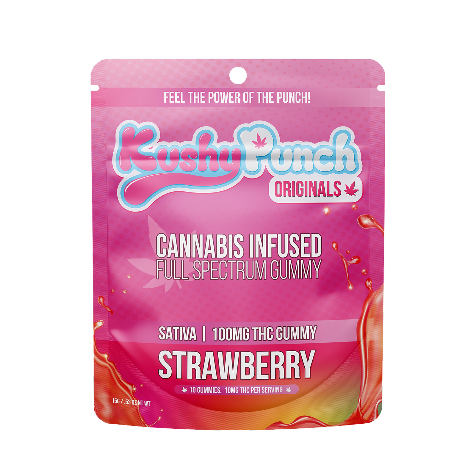 Kushy Punch: KUSHY PUNCH - SATIVA STRAWBERRY GUMMY 100MG | Leafly