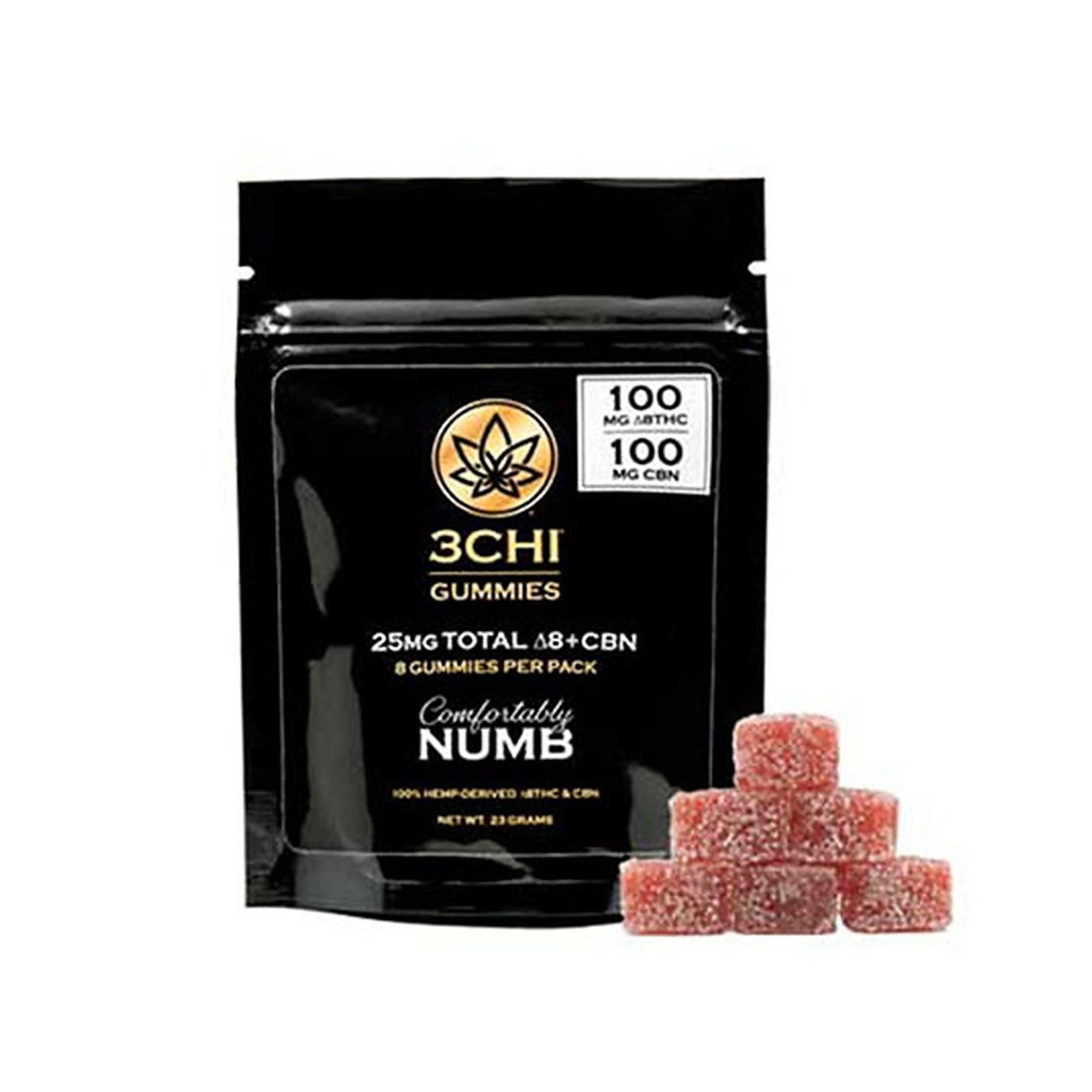 Comfortably Numb Delta 8 THC:CBN Gummies - 8 Pack | Leafly