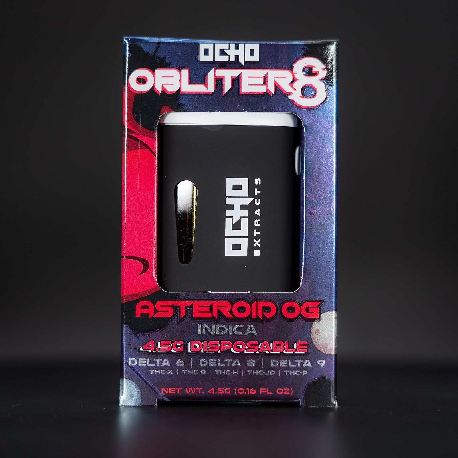 Ocho Extracts: Obliter8 4.5 Gram Disposable - Asteroid OG - Indica ...