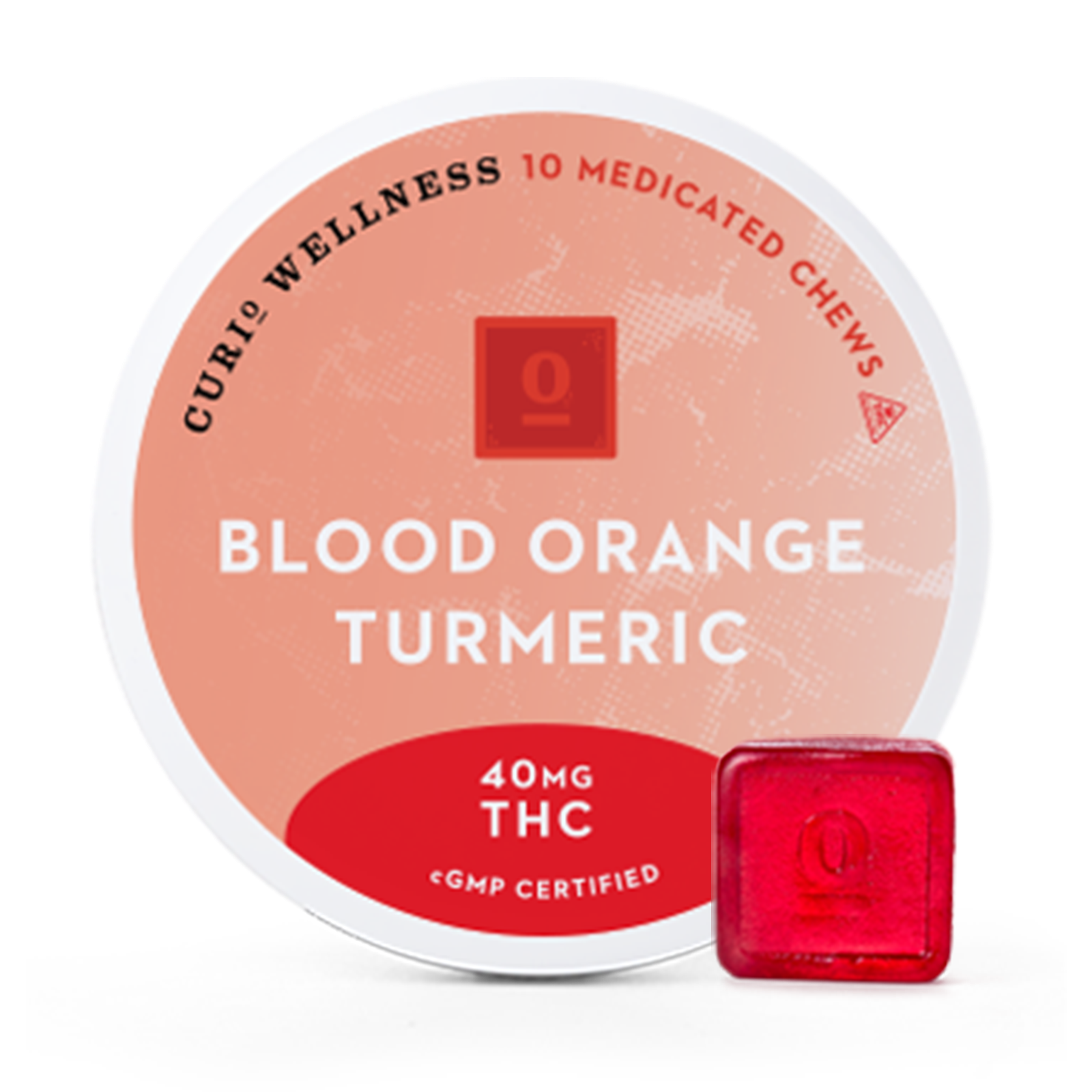 Curio Wellness Blood Orange Turmeric Chews 400mg 10Pack Leafly