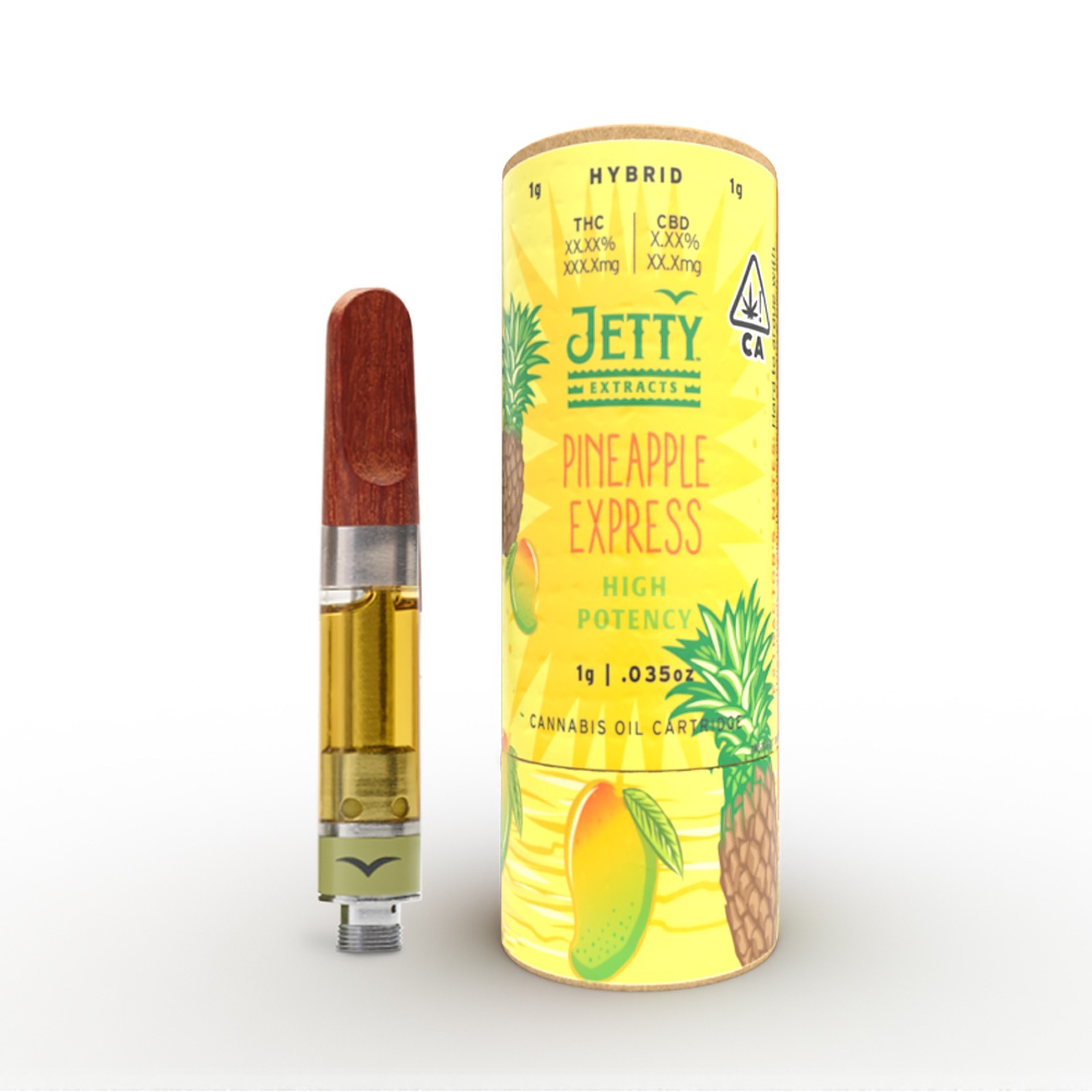 Jetty Extracts Pineapple Express HIGH THC Cartridge 1g Leafly