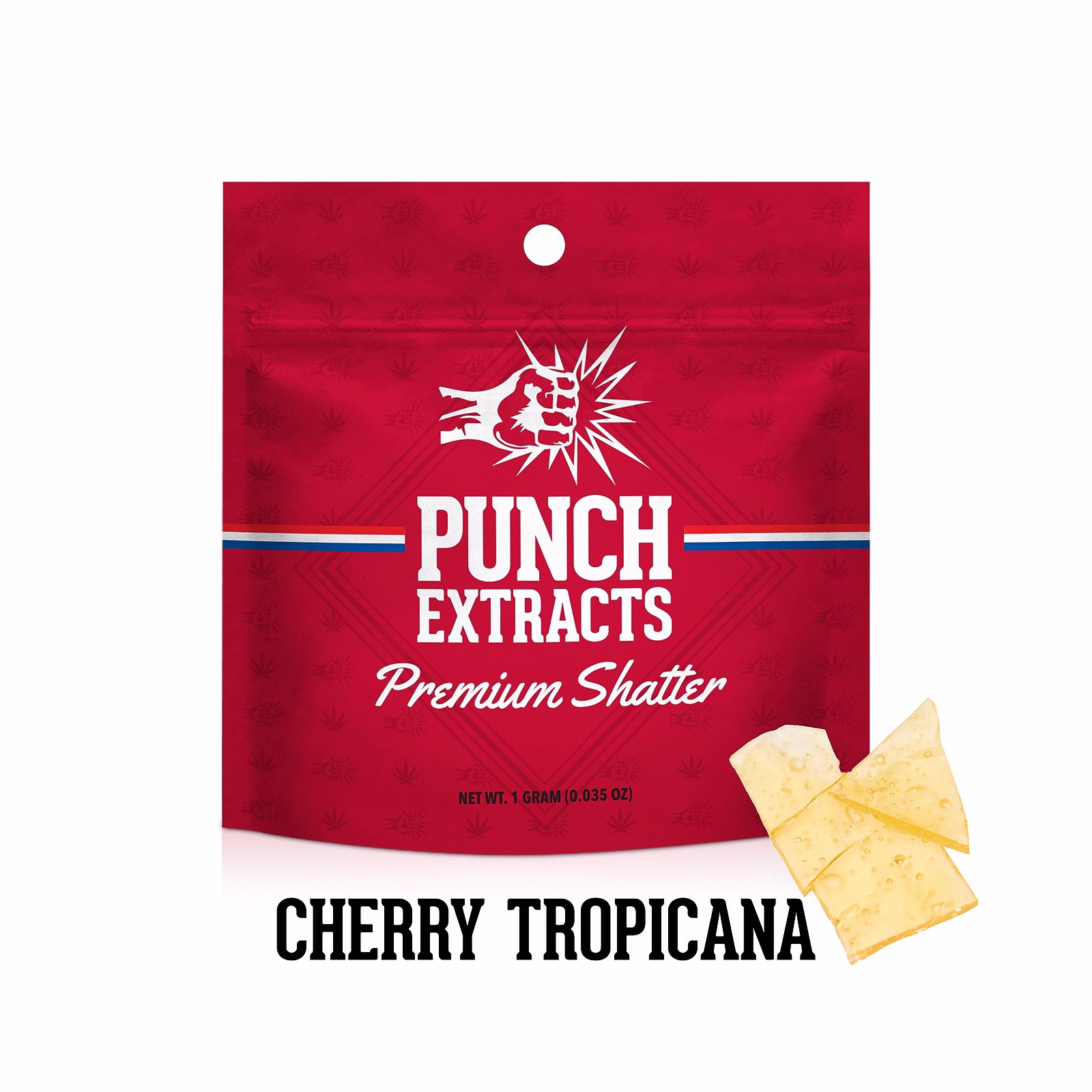 Punch: Cherry Tropicana BHO Shatter (1g) | Leafly